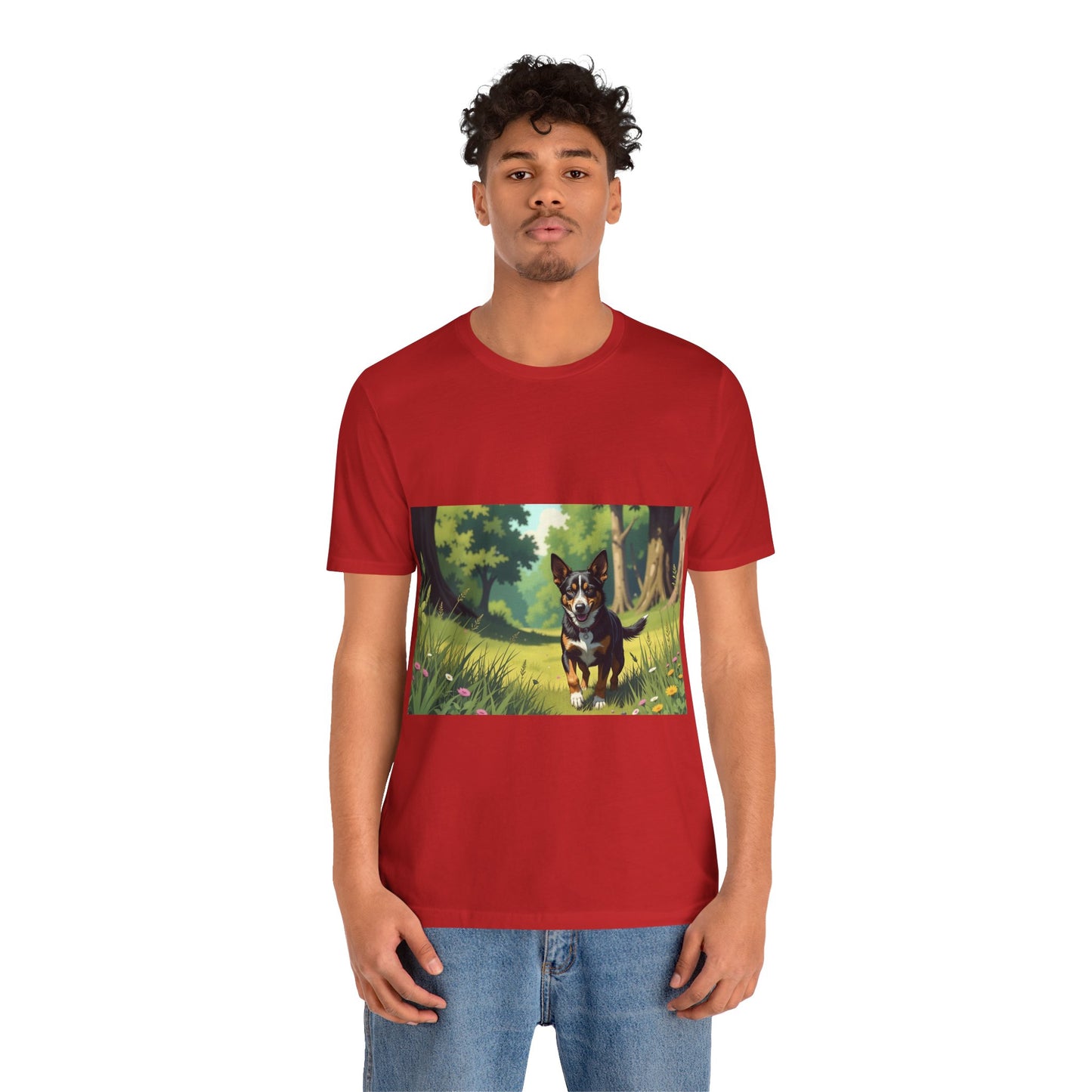Adorable Dog comic style 1 Unisex Soft Tee| Cute Dog Lover's Shirt, Animal Graphic T-Shirt, Pet Themed Gift, Casual Wear