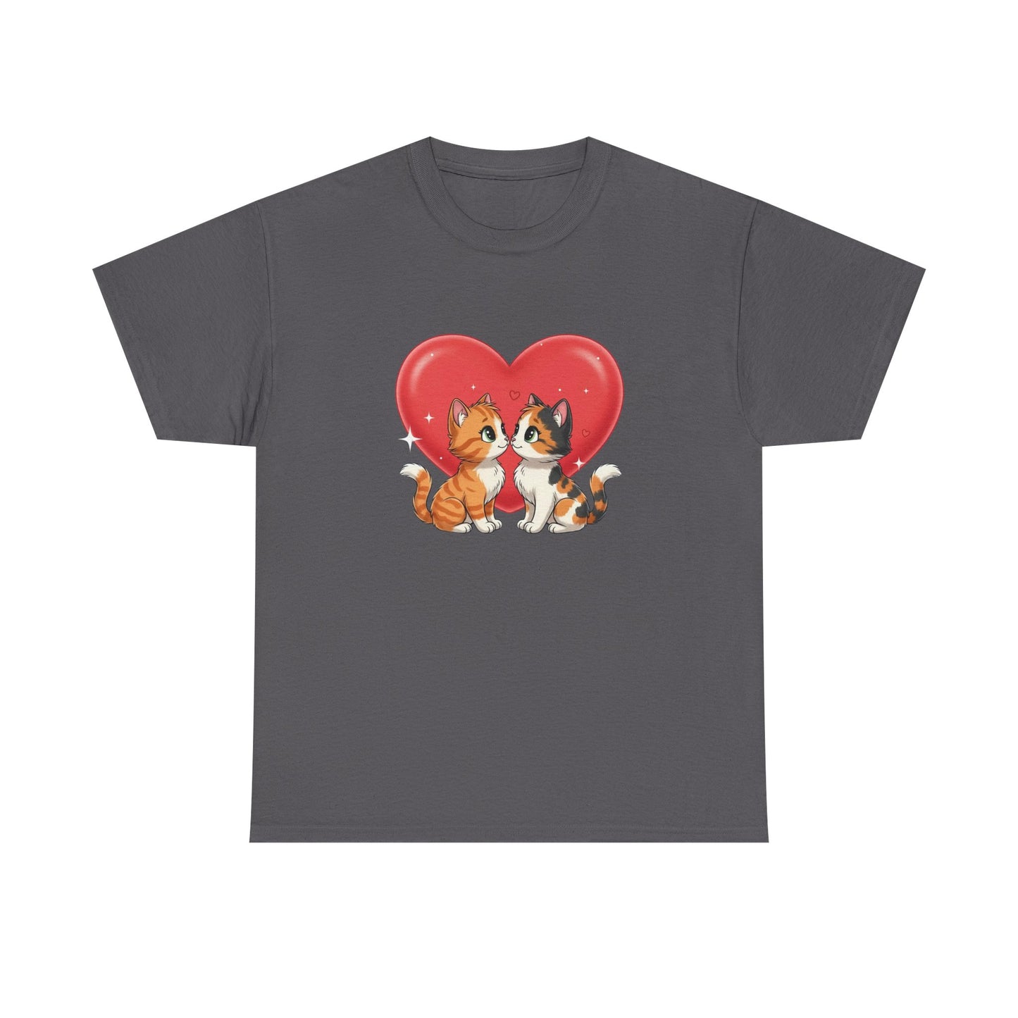 Cats in Love Unisex Tee - Cute Cat T-Shirt for Pet Lovers, Cat Owners, Sports Enthusiasts, Gifts for Animal Lovers, Casual Everyday Wear