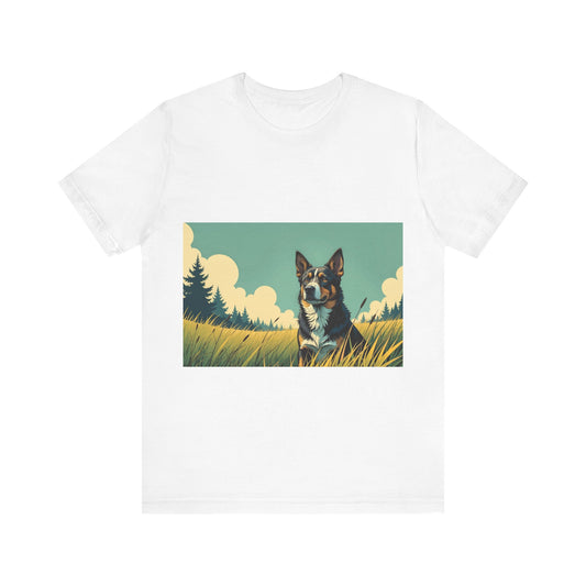 Adorable Comic Dog Graphic Unisex Jersey T-Shirt style 3