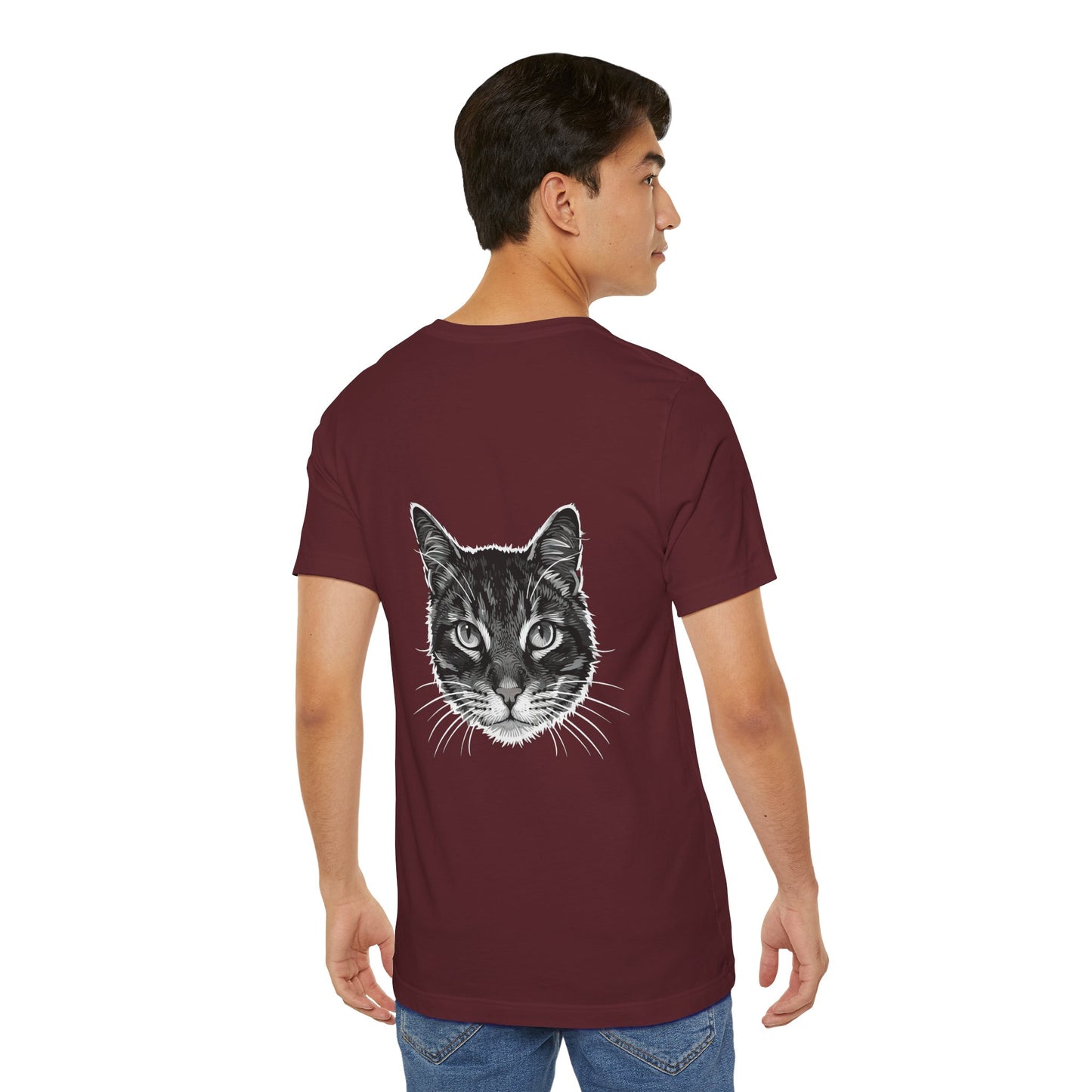 Cat Lover Unisex Tee Cat Head style 1, Perfect Gift for Pet Owners, Vintage Cat Design, Graphic T-shirt, Animal Lover, Casual Wear, Birthday Gift