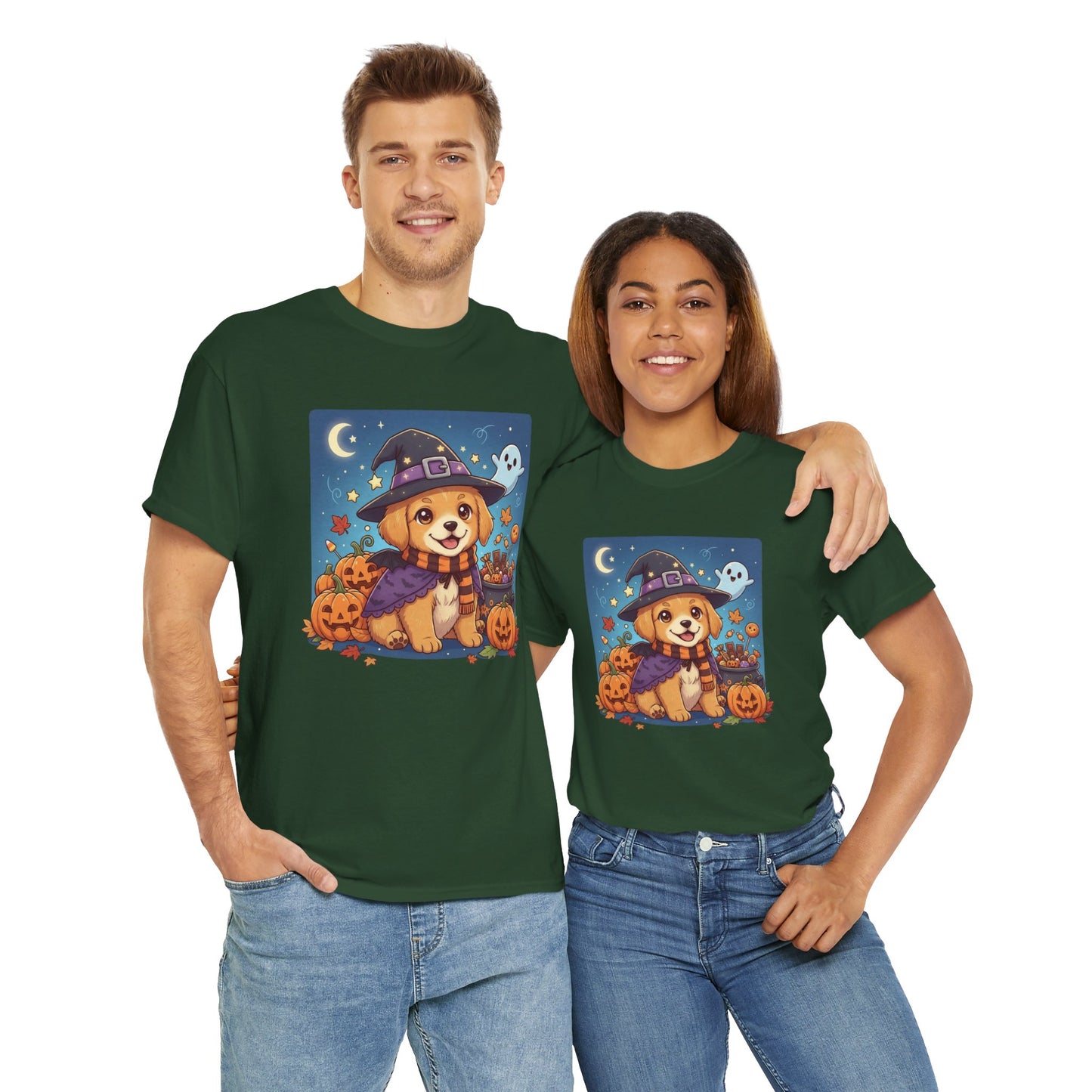 Halloween cute puppy anime style 2 Unisex Tee - Cute Dog T-Shirt for Pet Lovers, Dog Owners, Sports Enthusiasts, Gifts for Animal Lovers, Casual Everyday Wear