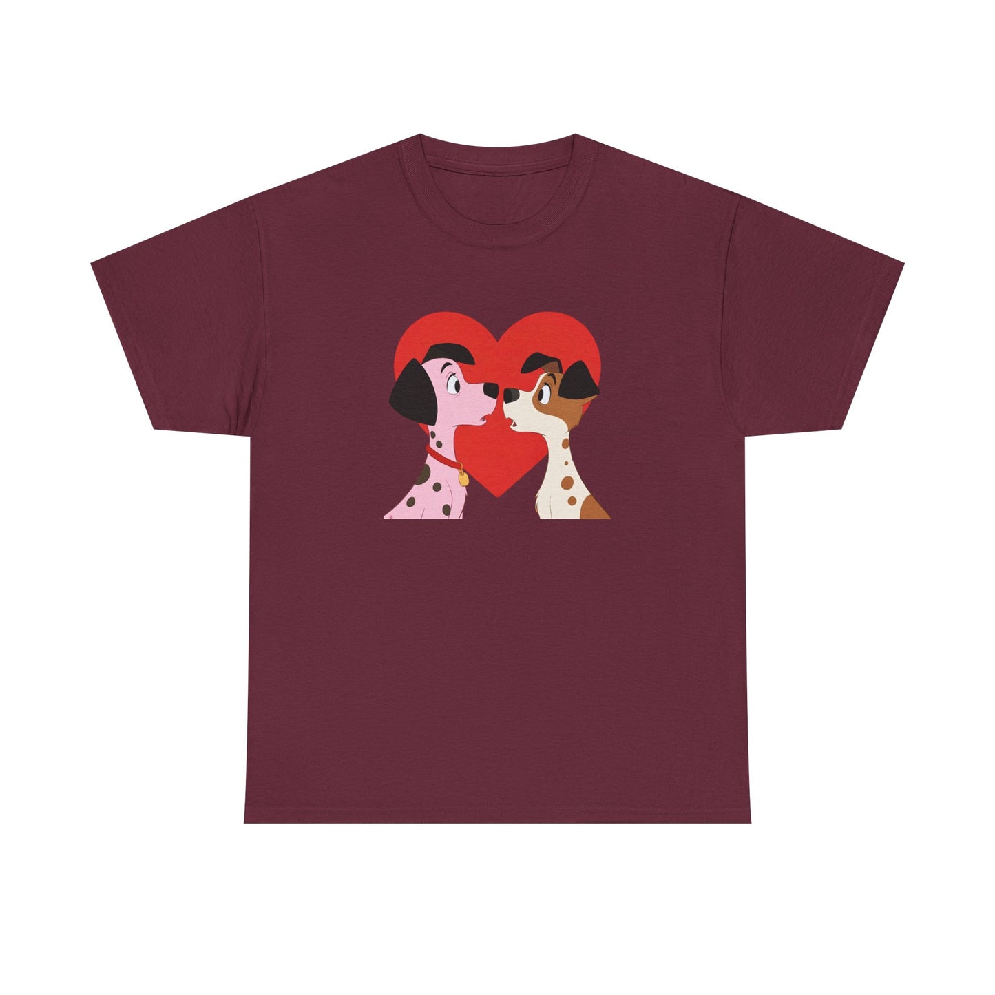 Dogs in Love Unisex Tee - Cute Dog T-Shirt for Pet Lovers, Dog Owners, Sports Enthusiasts, Gifts for Animal Lovers, Casual Everyday Wear