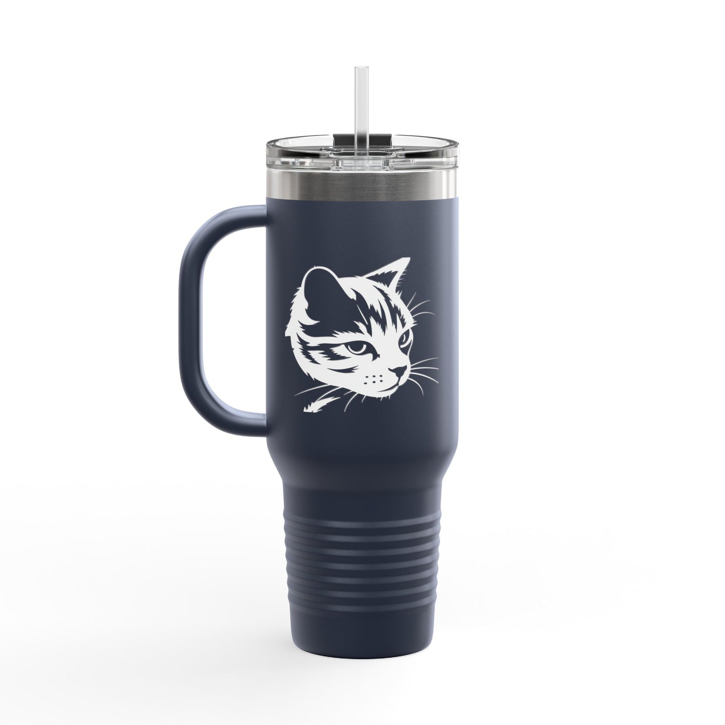 Cat Lover's Insulated Travel Mug, 40oz - Perfect for Coffee, Tea, Gifts for Pet Owners, Cat-Themed Drinkware, Valentine's Day, Birthday