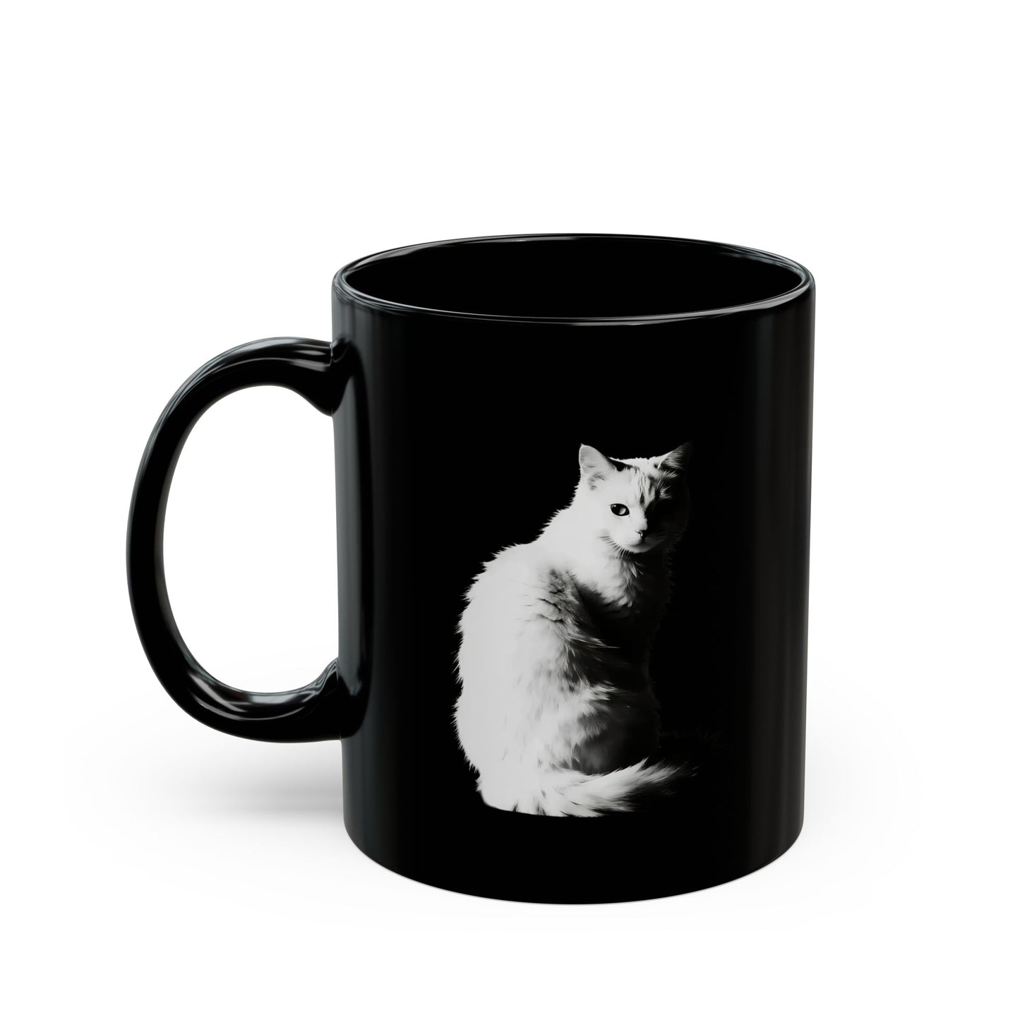 Elegant Black Cat Coffee Mug | Perfect Gift for Coffee Lovers, Tea Drinkers, Minimalist Style, Office Decor, Birthday Present, Personalized