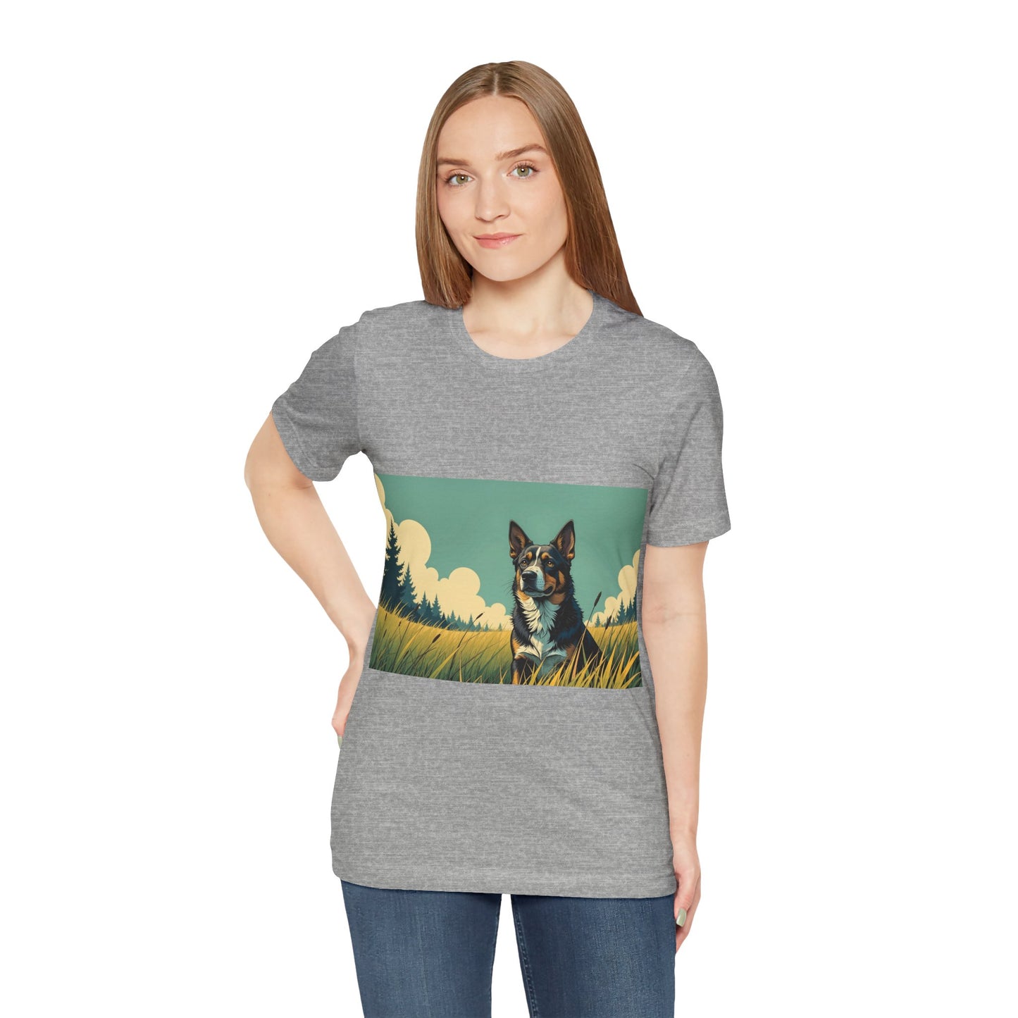 Adorable Dog comic style 3 Unisex Soft Tee| Cute Dog Lover's Shirt, Animal Graphic T-Shirt, Pet Themed Gift, Casual Wear