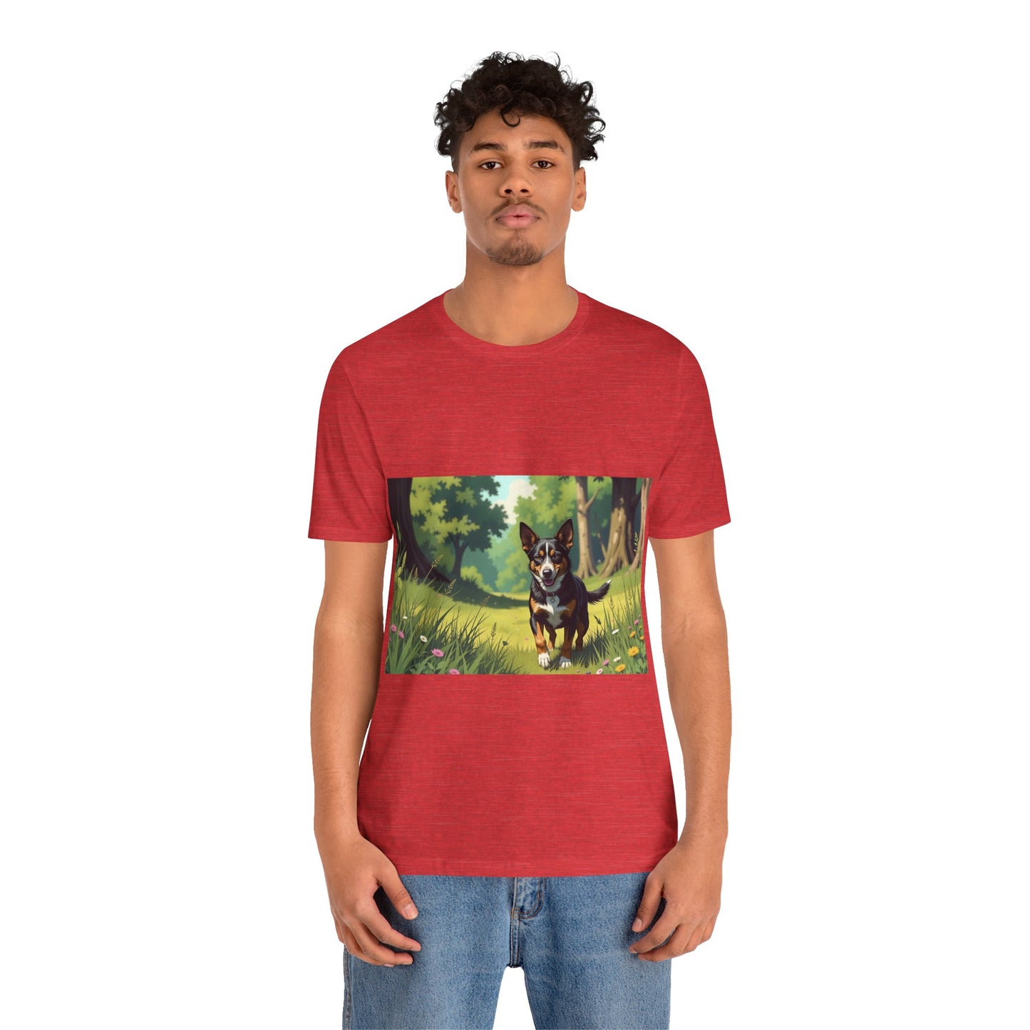 Adorable Dog comic style 1 Unisex Soft Tee| Cute Dog Lover's Shirt, Animal Graphic T-Shirt, Pet Themed Gift, Casual Wear