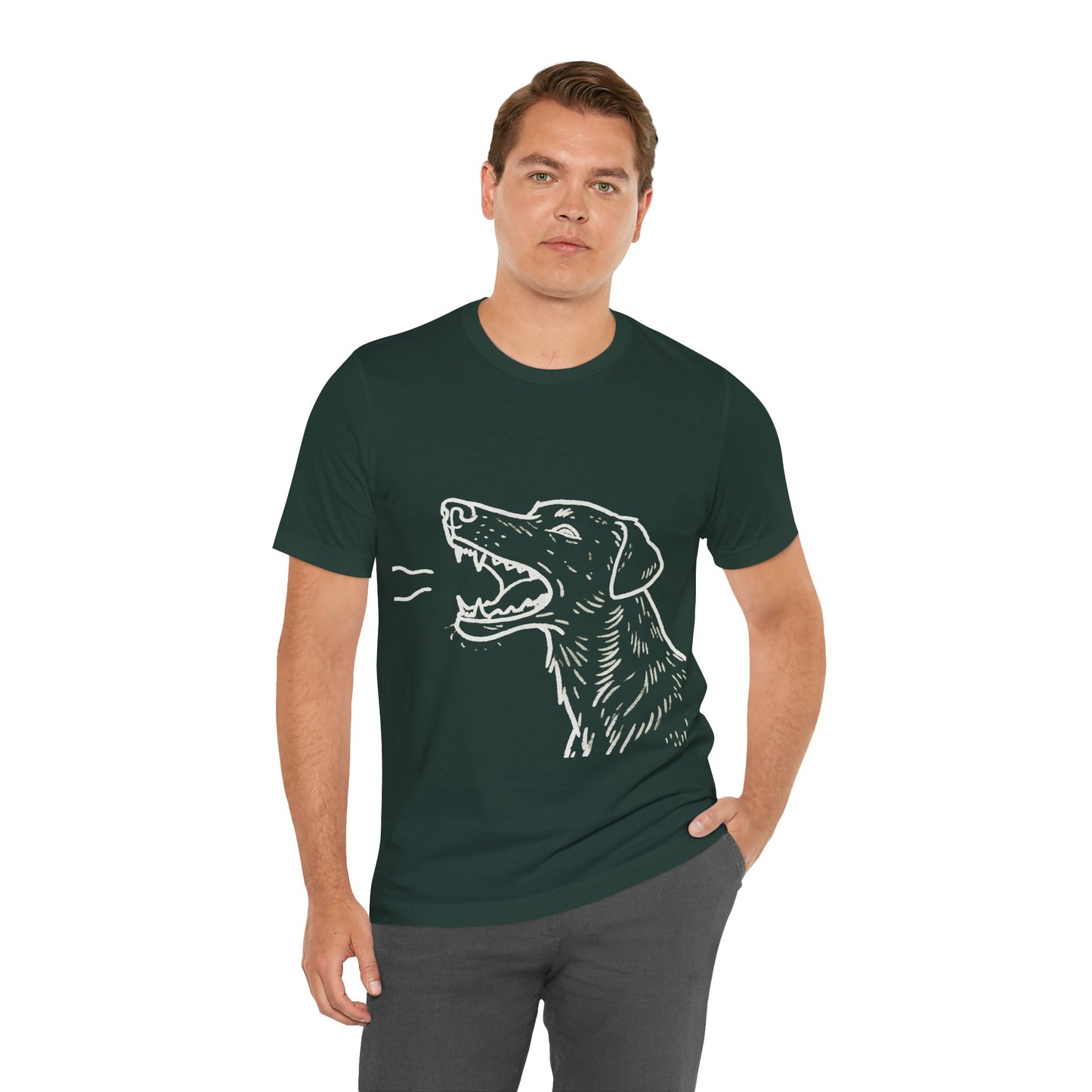 Dog Lover's Unisex Short Sleeve Tee outlined style 1 | Pet Enthusiast Shirt, Gift for Dog Lovers, Animal Lovers Apparel, Casual Wear, Fun Dog Graphic T-Shirt