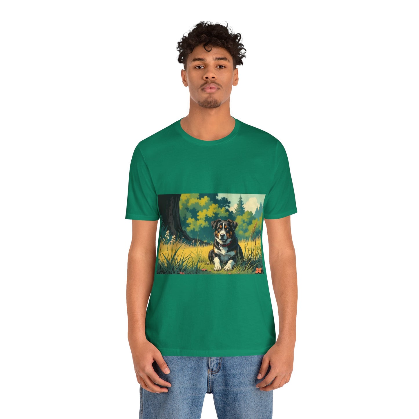 Adorable Dog comic style 2 Unisex Soft Tee | Cute Dog Lover's Shirt, Animal Graphic T-Shirt, Pet Themed Gift, Casual Wear