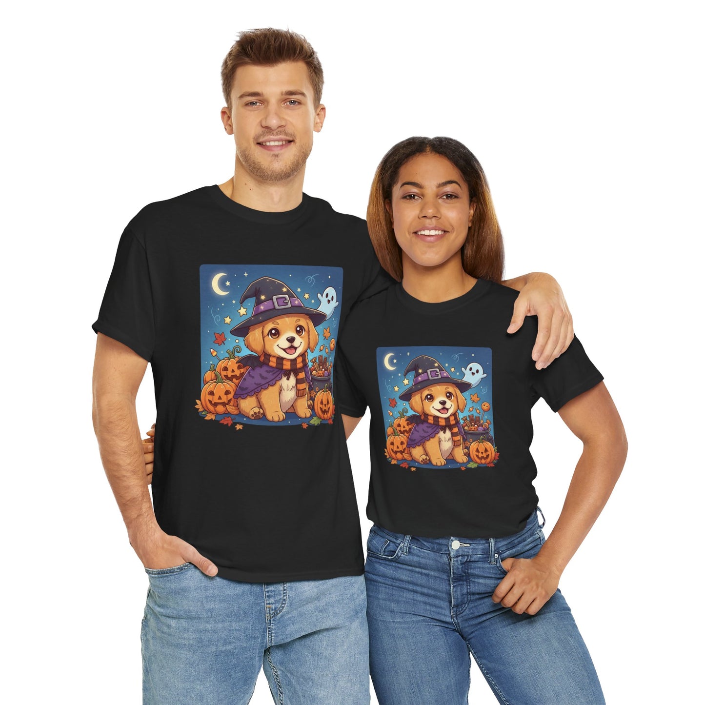 Halloween cute puppy anime style 2 Unisex Tee - Cute Dog T-Shirt for Pet Lovers, Dog Owners, Sports Enthusiasts, Gifts for Animal Lovers, Casual Everyday Wear