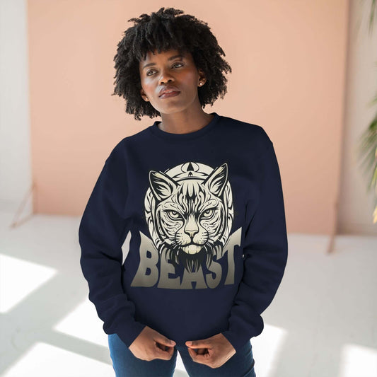 Beast Cat Unisex Crewneck Sweatshirt style 2