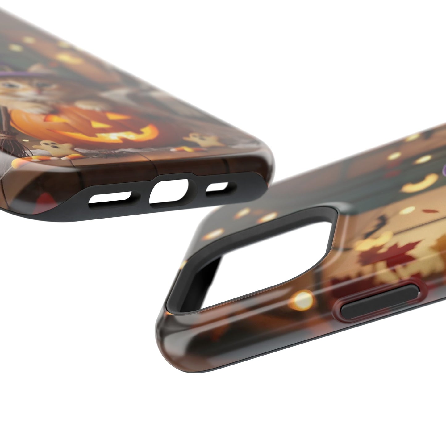 Halloween cute kitten photo style 1 Magnetic Phone Case, Cat Lover Gift, Impact-Resistant iPhone Case, Funny Pet Accessory, Unique Animal Design
