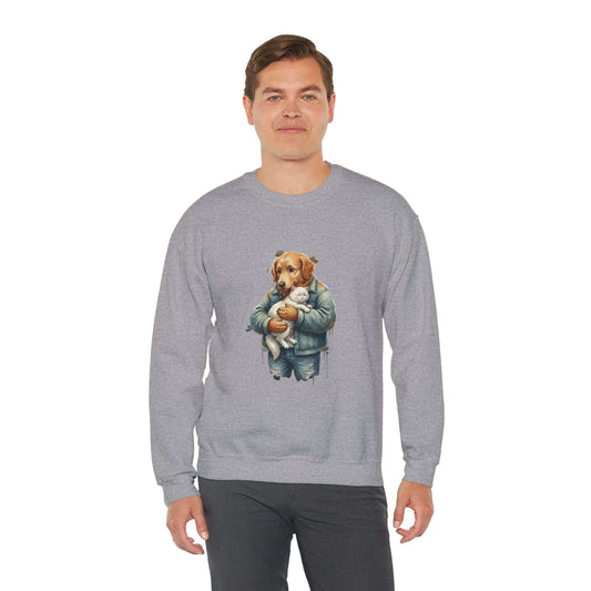 Watercolor Dog painting Unisex Crewneck Sweatshirt style 6