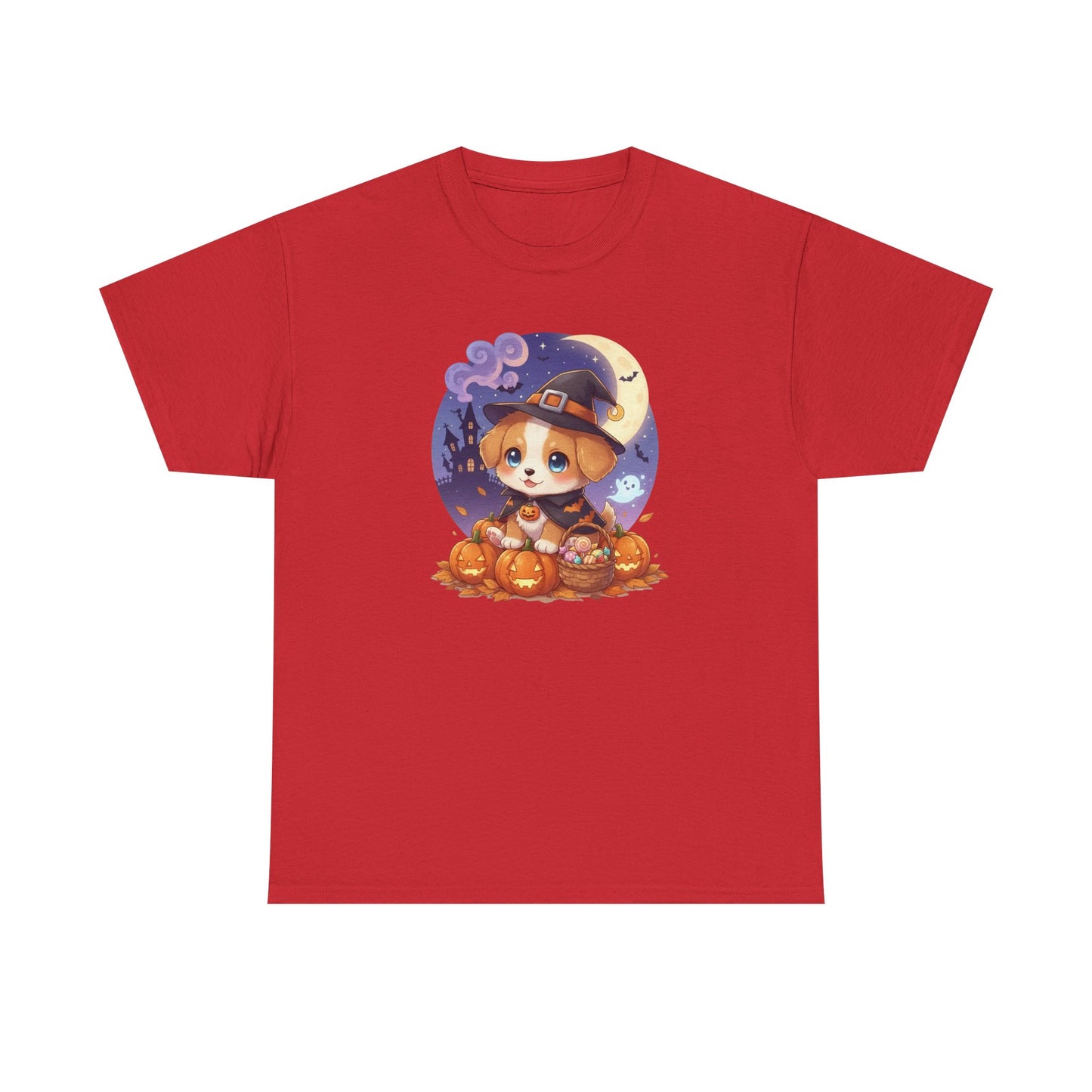 Halloween cute puppy anime style 1 Unisex Tee - Cute Dog T-Shirt for Pet Lovers, Dog Owners, Sports Enthusiasts, Gifts for Animal Lovers, Casual Everyday Wear