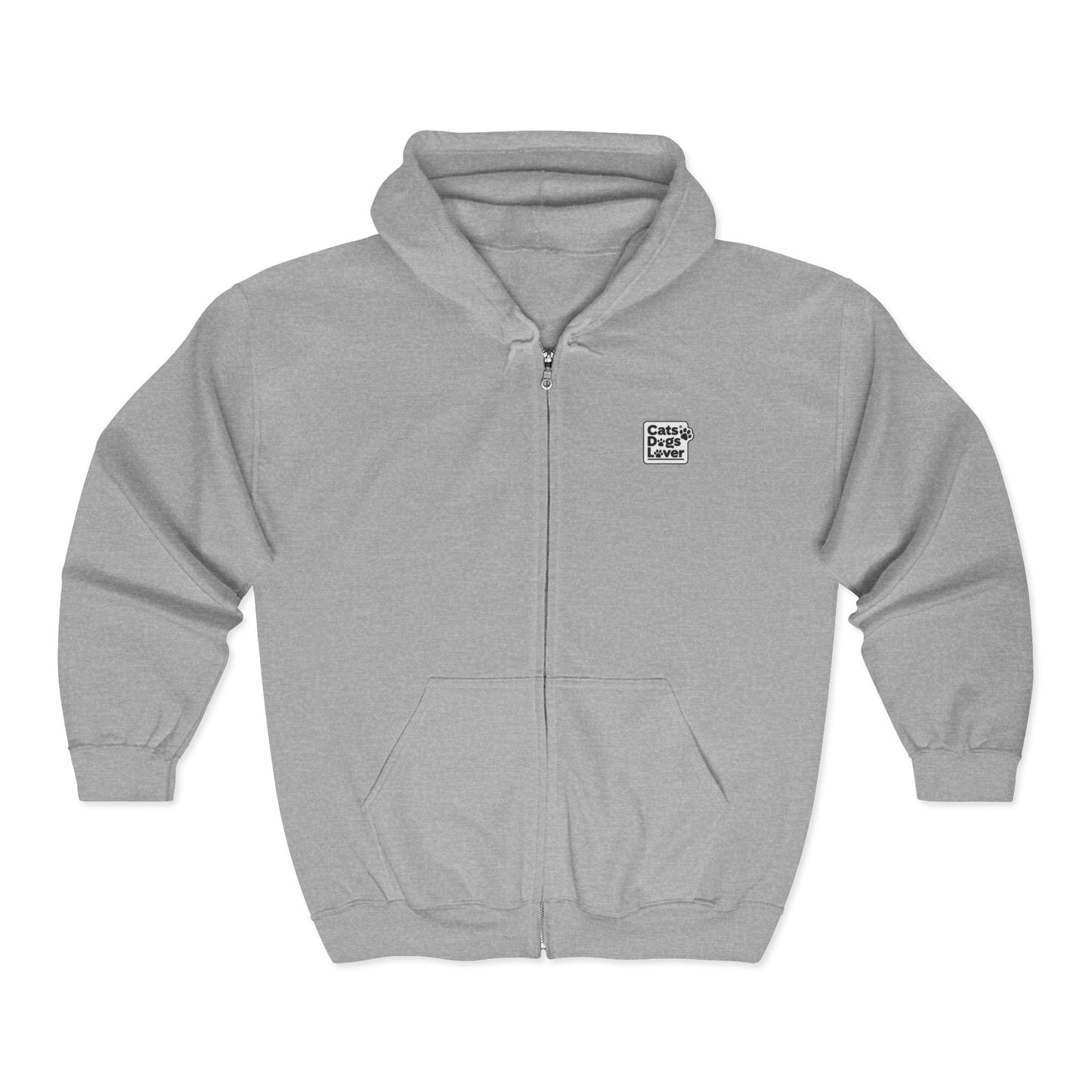 Cat Lover style 2 Unisex Full Zip Hoodie - Cozy, Customizable Sweatshirt Perfect for Gifting, Casual Wear, Fall/Winter Essentials, Lounge