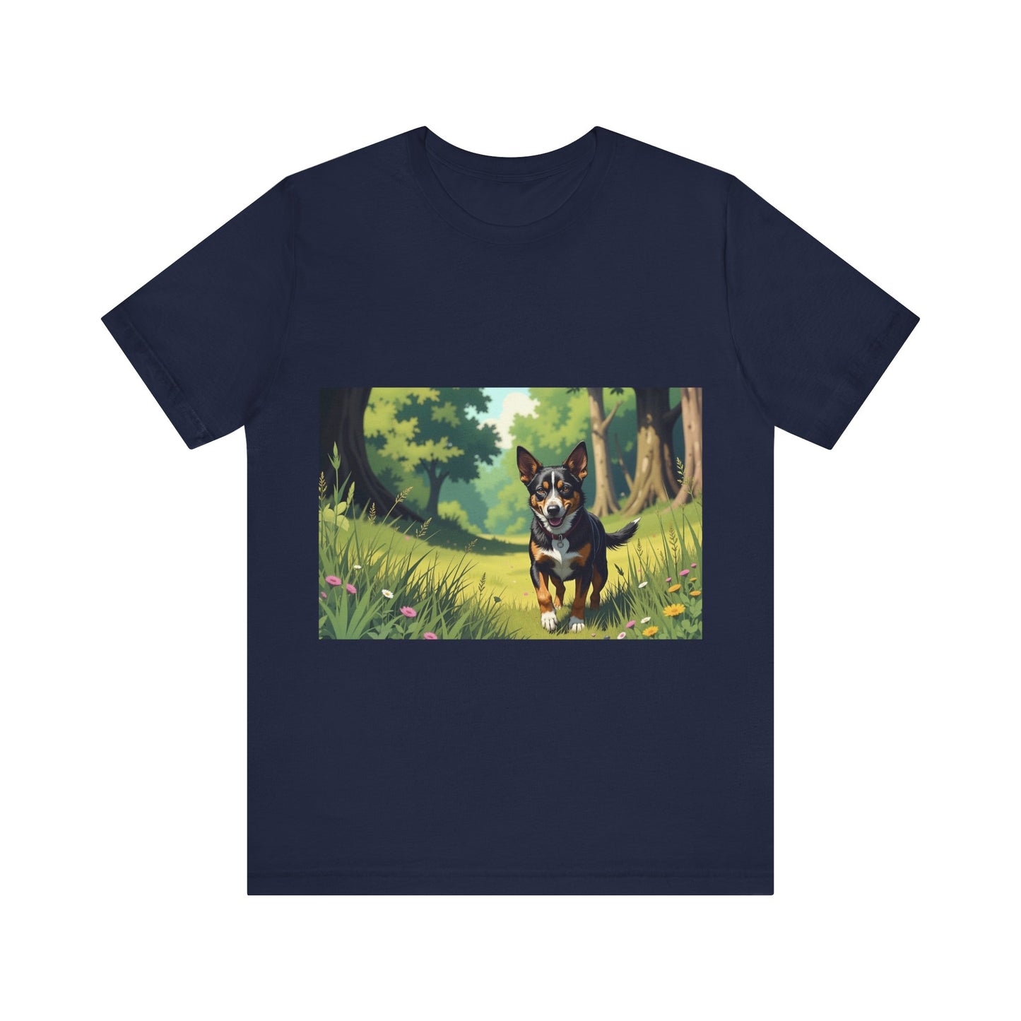 Adorable Dog comic style 1 Unisex Soft Tee| Cute Dog Lover's Shirt, Animal Graphic T-Shirt, Pet Themed Gift, Casual Wear