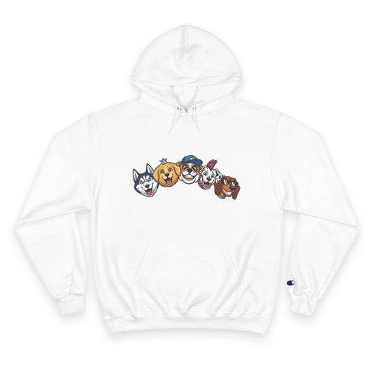 Playful Dog Faces Cozy Unisex Champion Pullover Hoodie