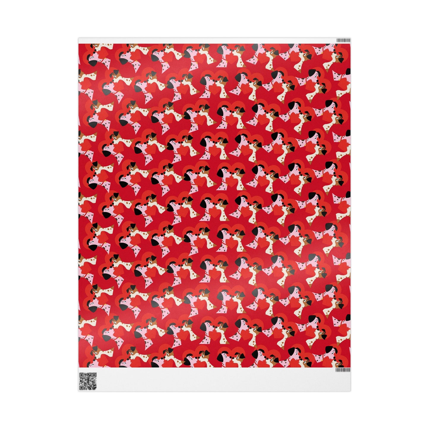 Dogs in Love Red Themed Wrapping Paper | Gift Wrap for Dog Lovers, Birthday, Holidays, Parties, Special Occasions, Pet Themed Gifts