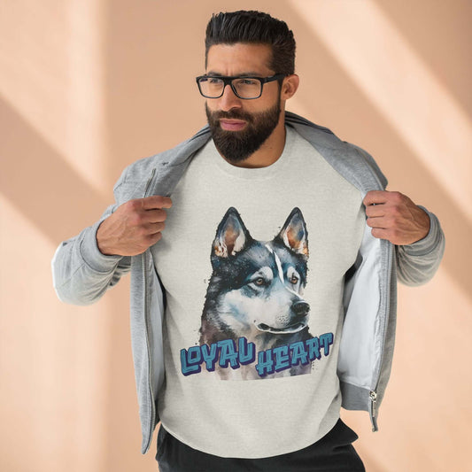 Loyal Heart Dog Lover Unisex Crewneck Sweatshirt style 3