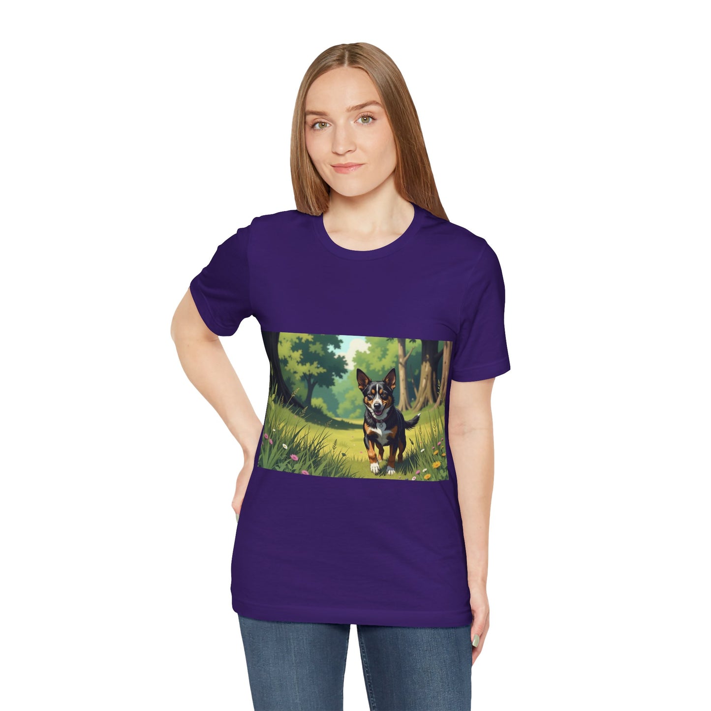 Adorable Dog comic style 1 Unisex Soft Tee| Cute Dog Lover's Shirt, Animal Graphic T-Shirt, Pet Themed Gift, Casual Wear