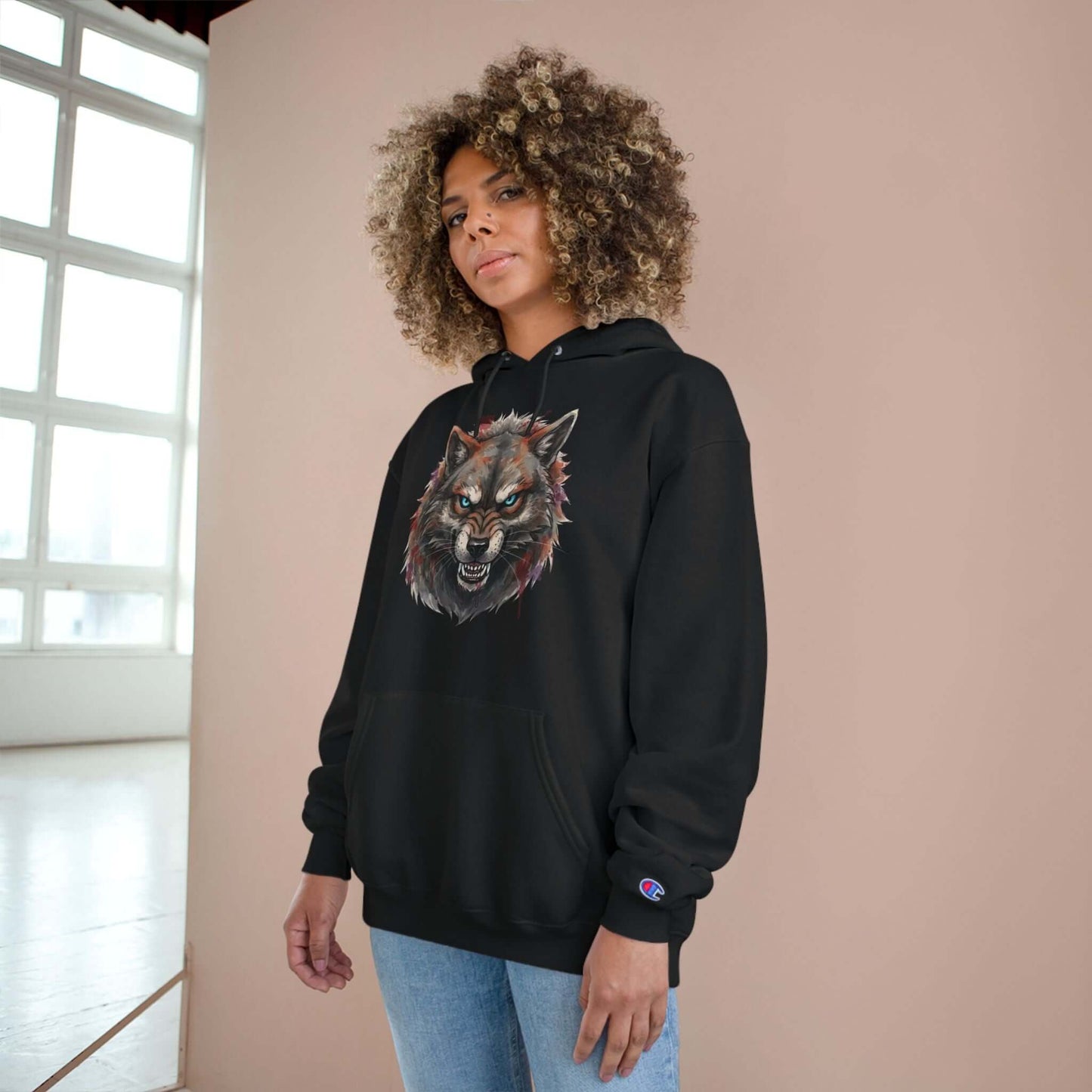 Angry Dog Men and Women Champion Hoodie style 2