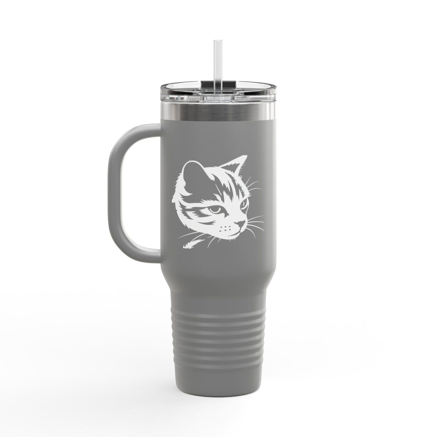 Cat Lover's Insulated Travel Mug, 40oz - Perfect for Coffee, Tea, Gifts for Pet Owners, Cat-Themed Drinkware, Valentine's Day, Birthday