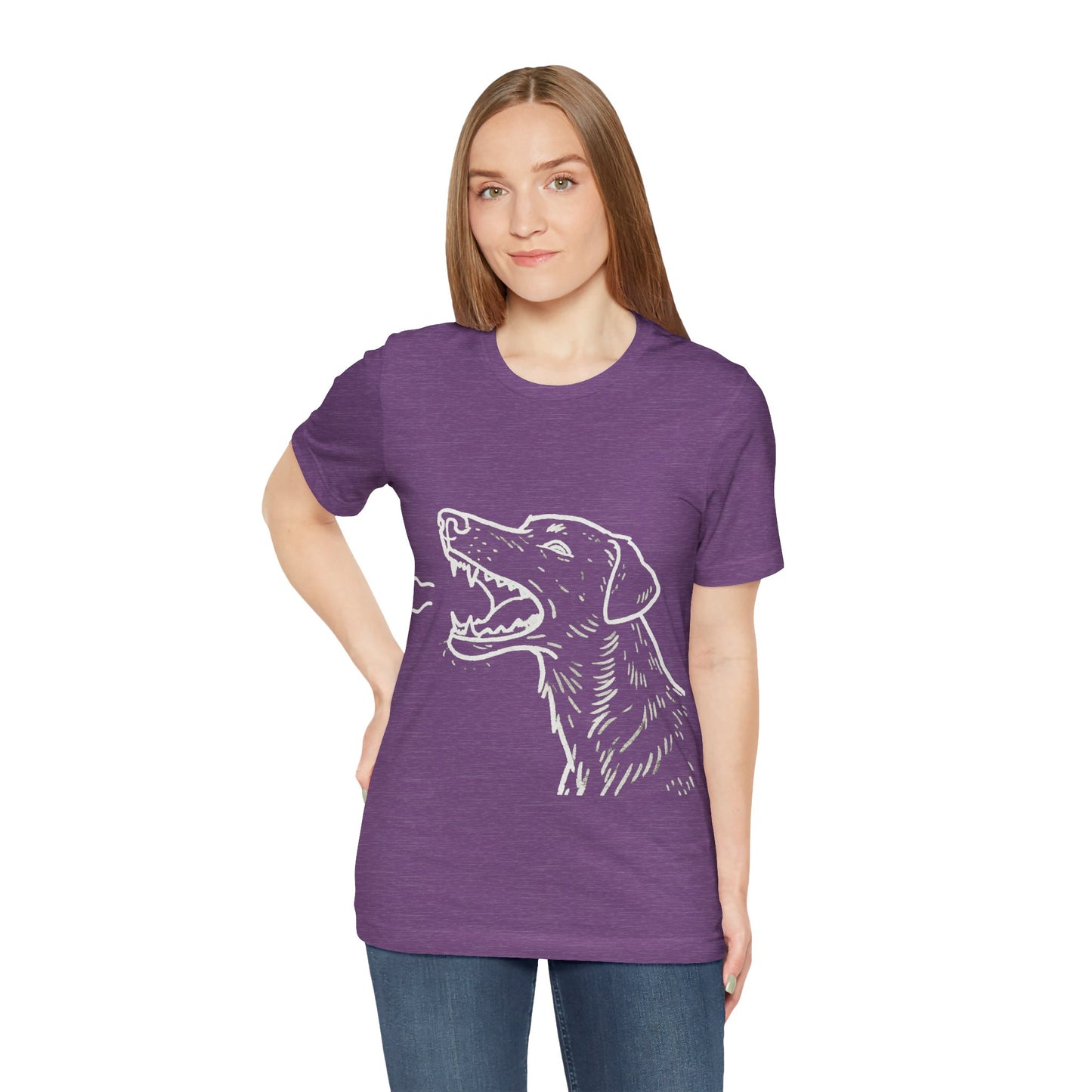 Dog Lover's Unisex Short Sleeve Tee outlined style 1 | Pet Enthusiast Shirt, Gift for Dog Lovers, Animal Lovers Apparel, Casual Wear, Fun Dog Graphic T-Shirt