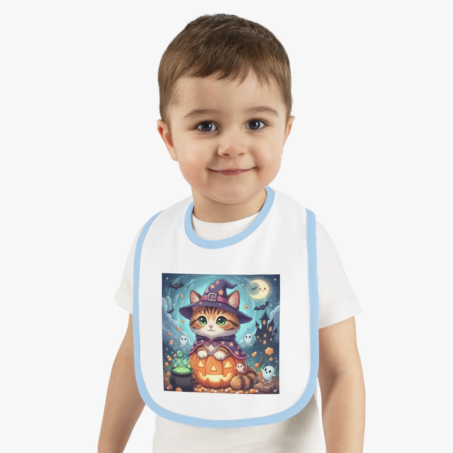 Halloween Cat Baby Bib, Cute Halloween Bib, Toddler Feeding Bib, Cat Lover Gift, Fun Start to Halloween, Unique Baby Shower Gift