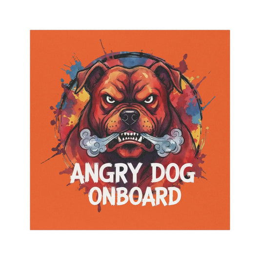 Angry Dog Onboard Warning Pet Sticker Car Magnet style 1