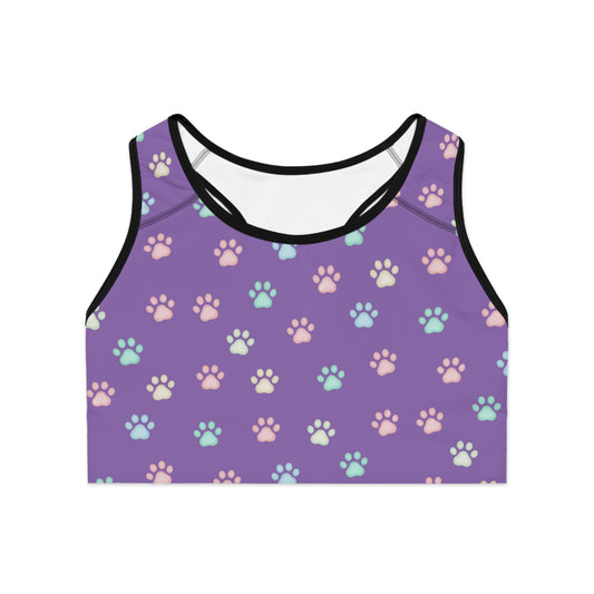 Cat Paw Print Women Fitness Activewear Sports Bra style 2