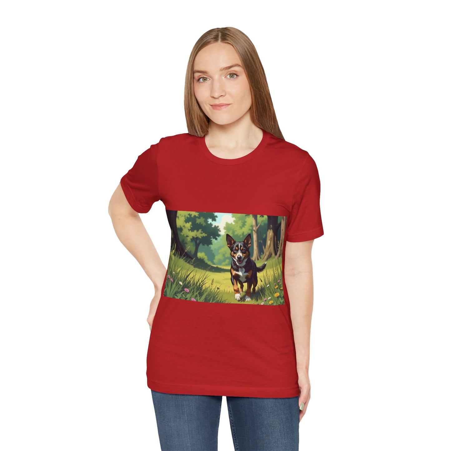 Adorable Dog comic style 1 Unisex Soft Tee| Cute Dog Lover's Shirt, Animal Graphic T-Shirt, Pet Themed Gift, Casual Wear