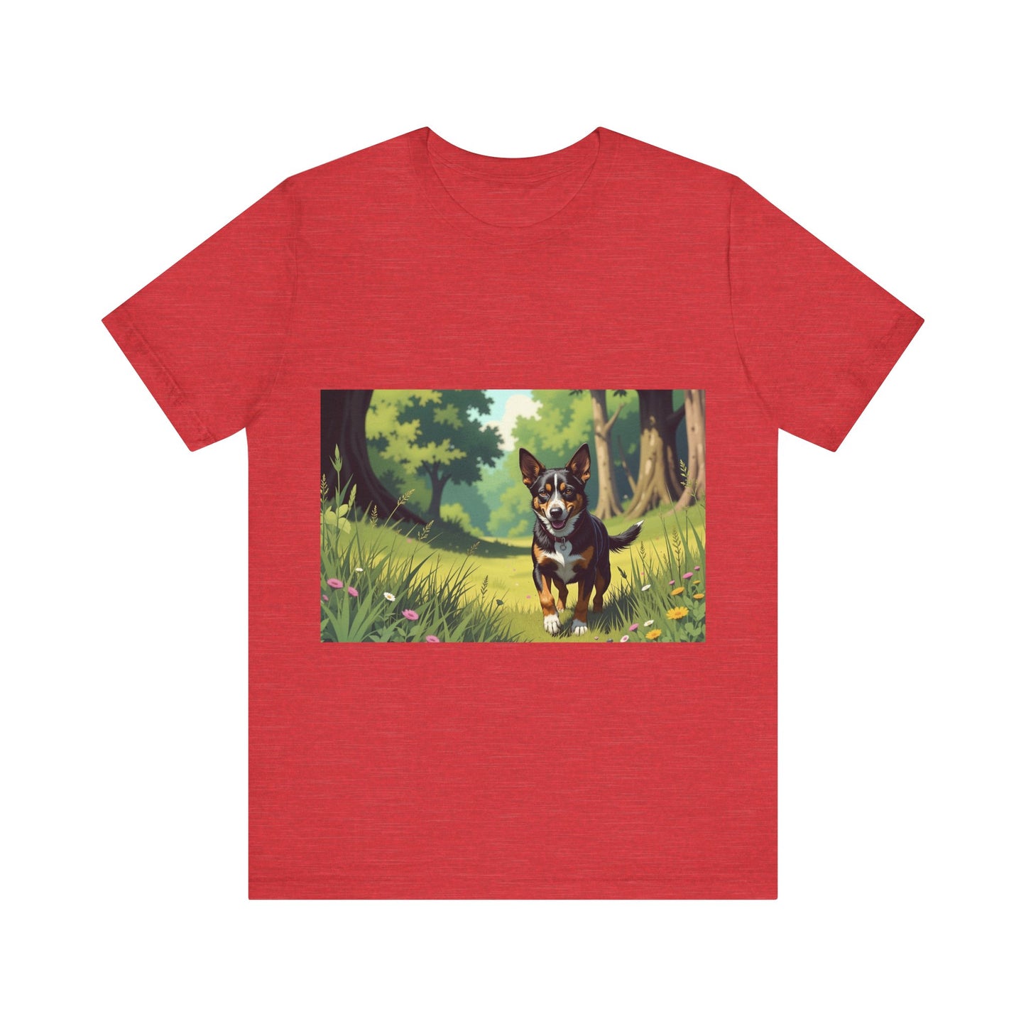 Adorable Dog comic style 1 Unisex Soft Tee| Cute Dog Lover's Shirt, Animal Graphic T-Shirt, Pet Themed Gift, Casual Wear