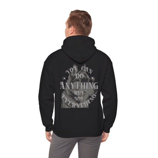 Dog Lover plus Slogan on Back Unisex Pullover Hoodie with motivational slogan on back design.