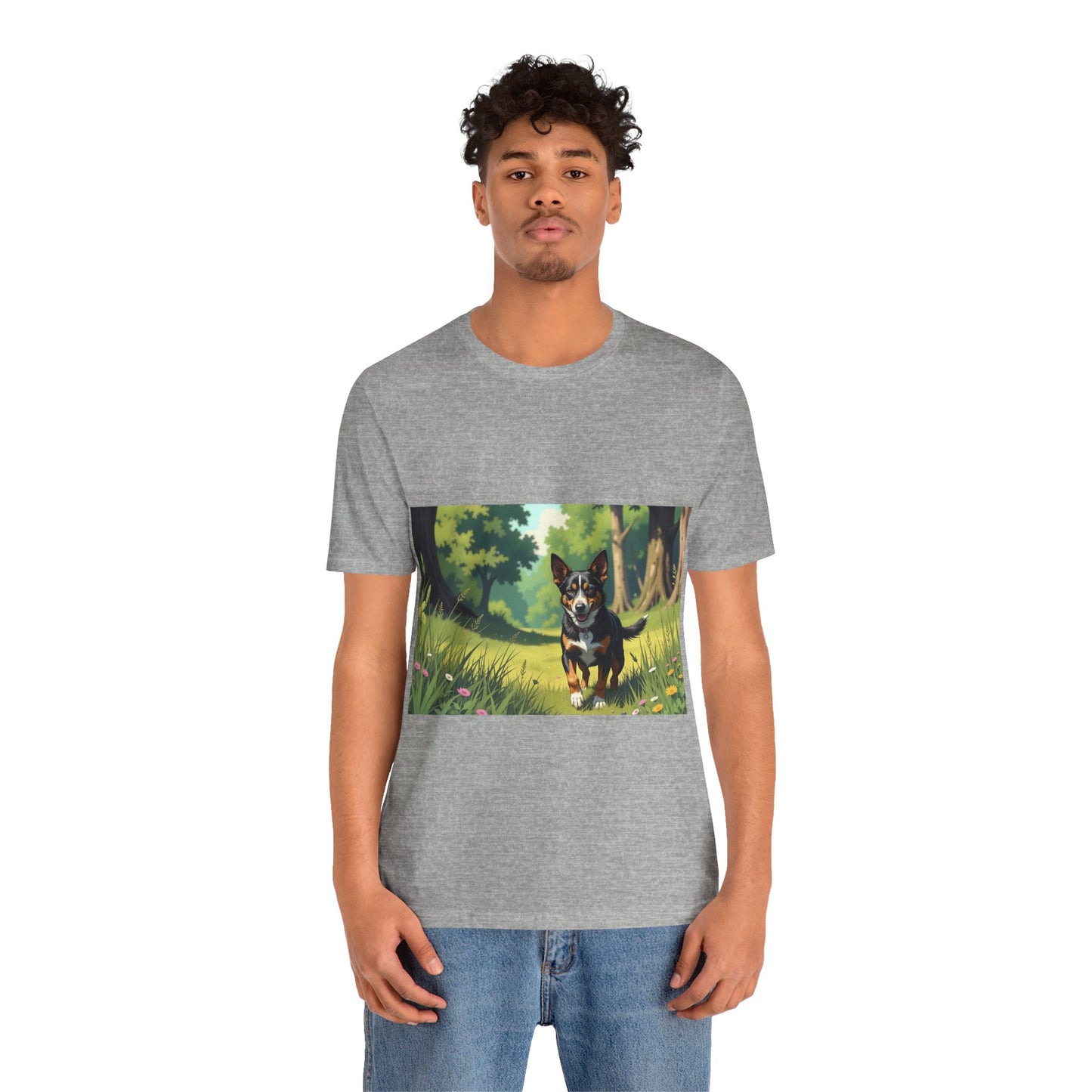 Adorable Dog comic style 1 Unisex Soft Tee| Cute Dog Lover's Shirt, Animal Graphic T-Shirt, Pet Themed Gift, Casual Wear