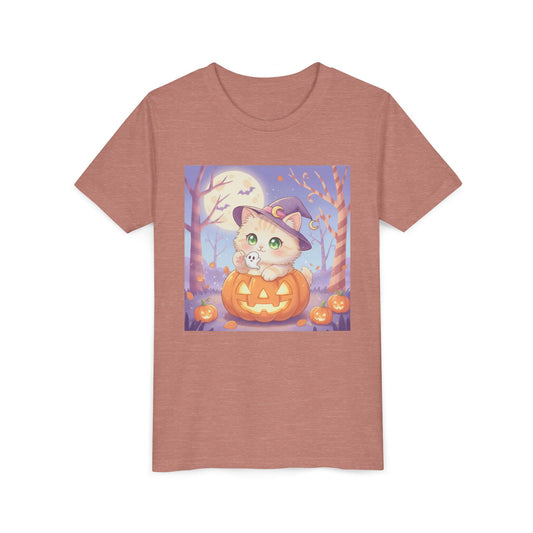 Halloween Cute Kitten Anime Unisex Youth Kid T-Shirt style 1