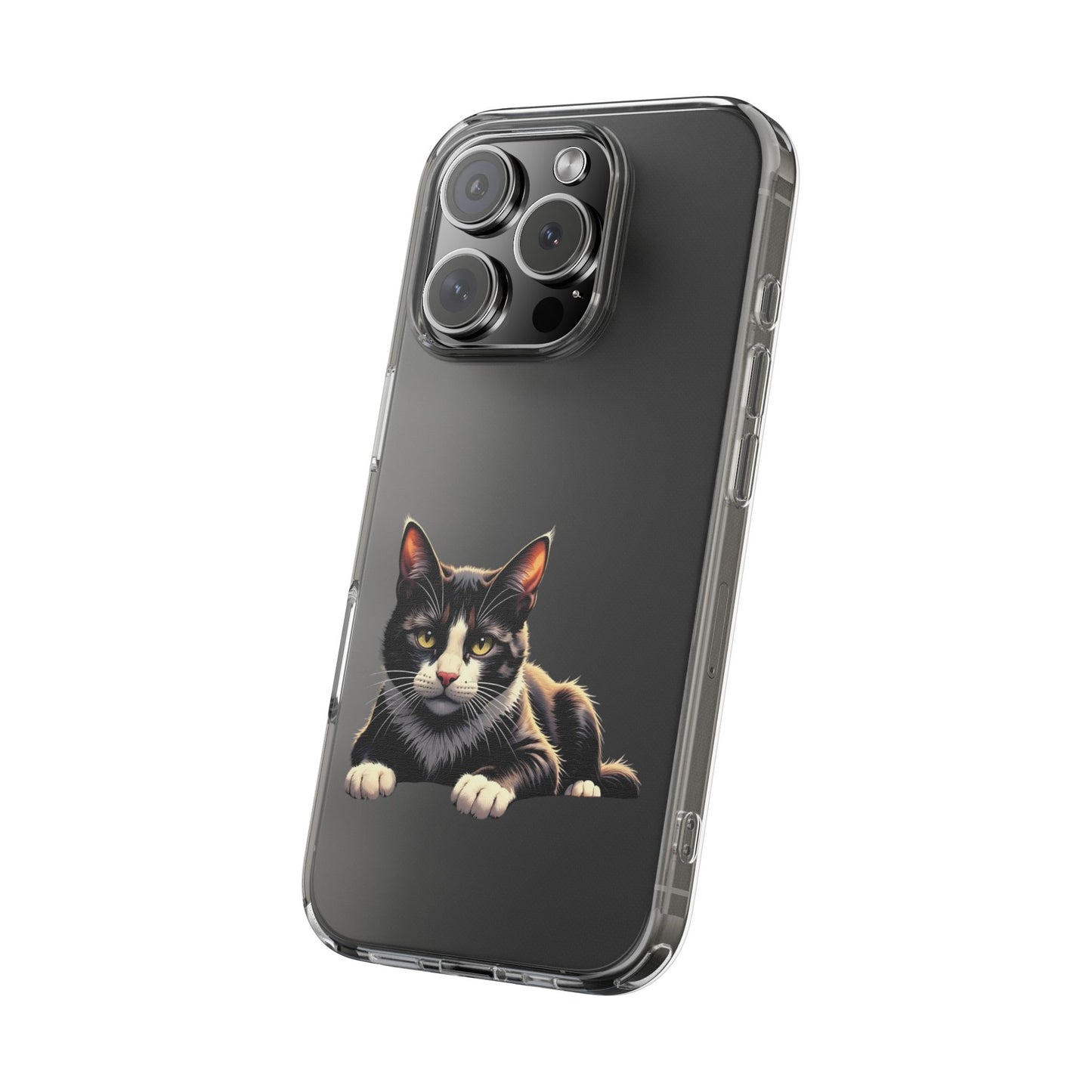 Cat Lover Impact-Resistant Clear Phone Case, Pet Gift, Durable Cat Design, Cute Phone Cover, Unique Cat Art, Animal Lover Accessory