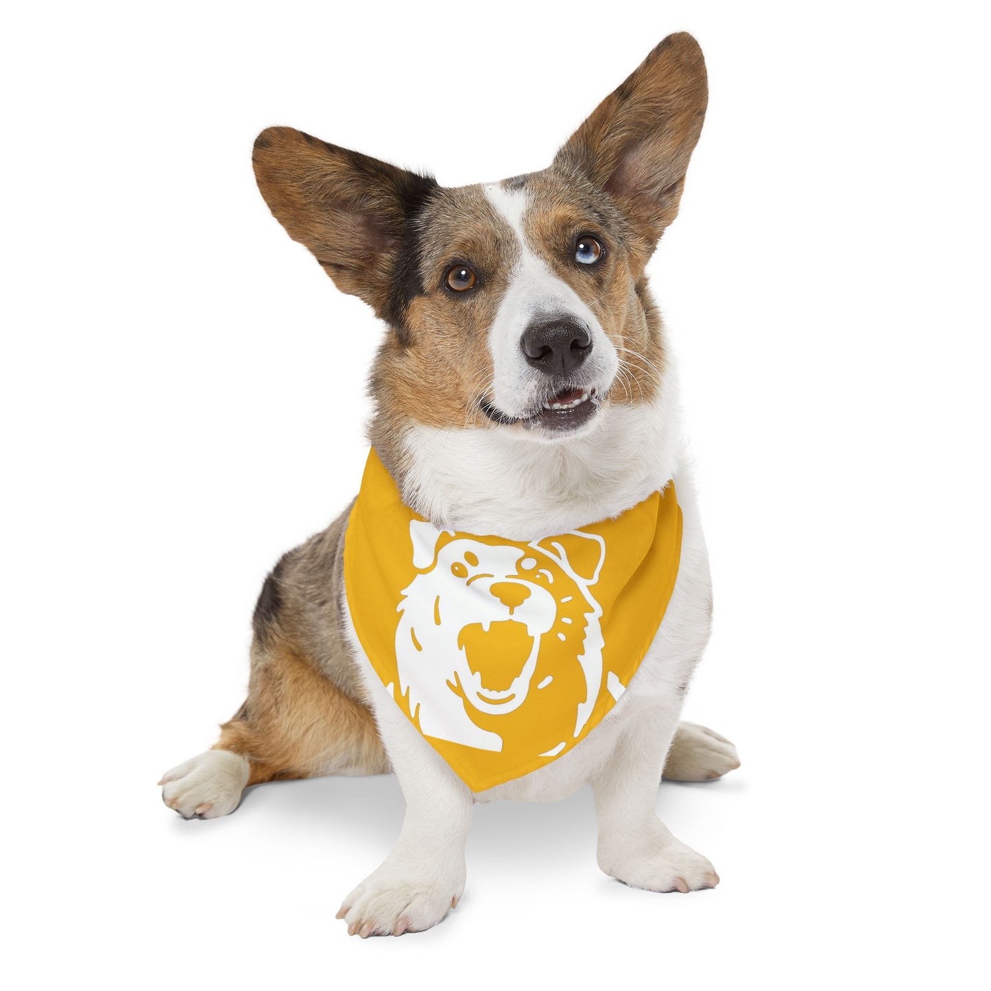 Dog Head Bandana Collar Cats and Dogs Accessory Yellow