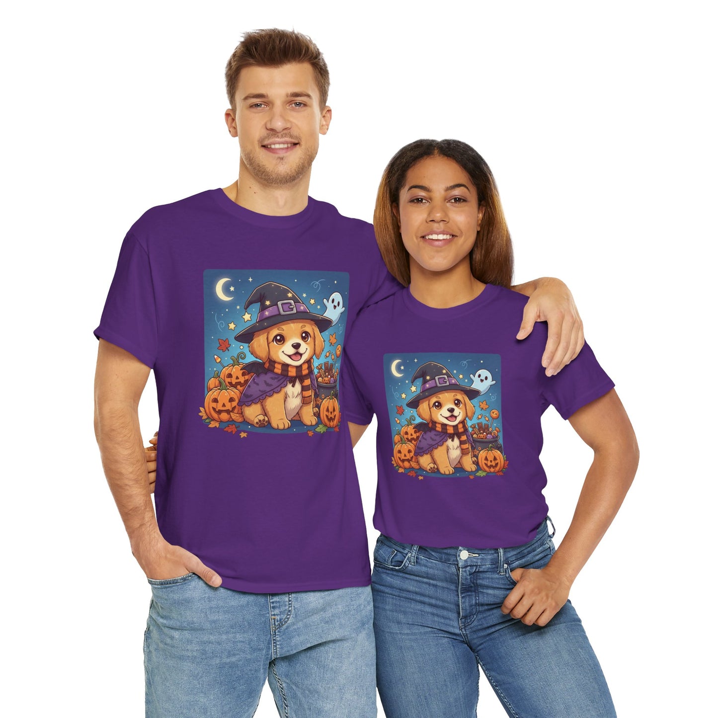 Halloween cute puppy anime style 2 Unisex Tee - Cute Dog T-Shirt for Pet Lovers, Dog Owners, Sports Enthusiasts, Gifts for Animal Lovers, Casual Everyday Wear