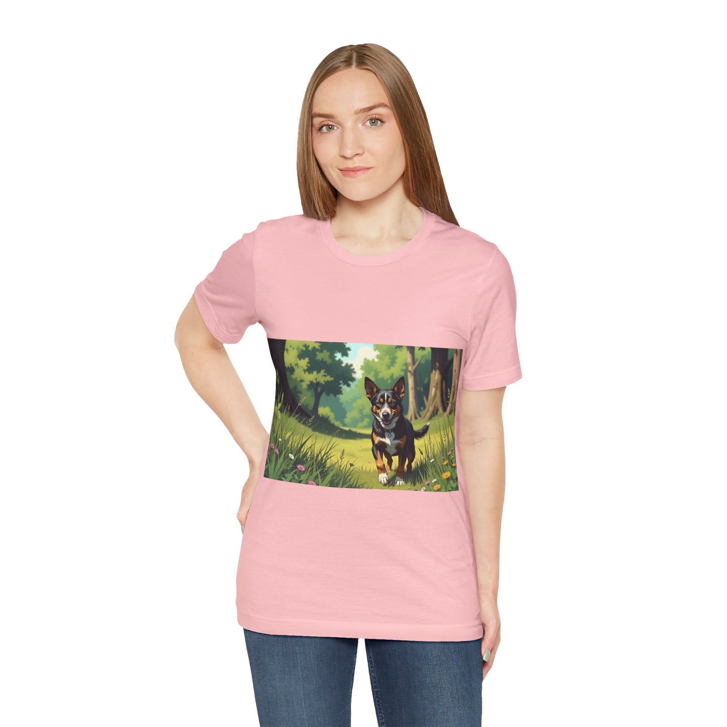 Adorable Dog comic style 1 Unisex Soft Tee| Cute Dog Lover's Shirt, Animal Graphic T-Shirt, Pet Themed Gift, Casual Wear