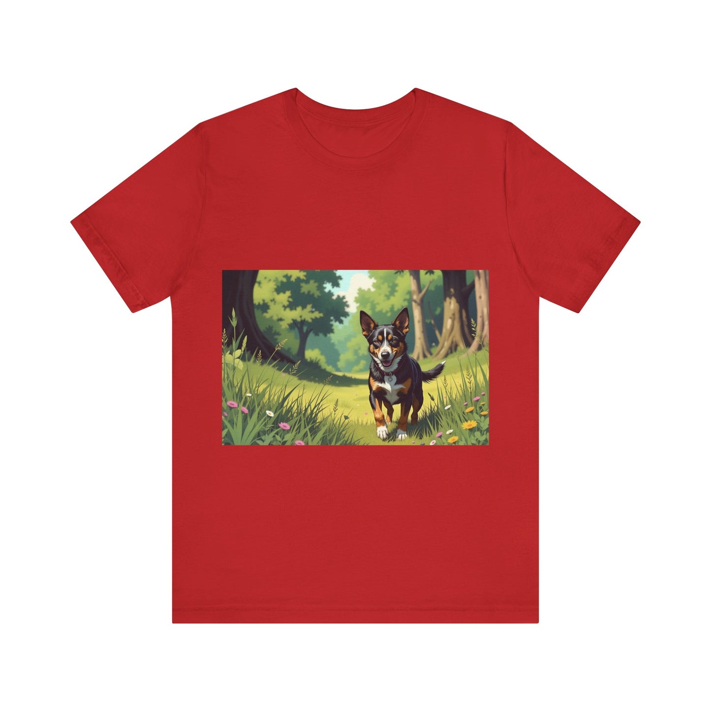 Adorable Dog comic style 1 Unisex Soft Tee| Cute Dog Lover's Shirt, Animal Graphic T-Shirt, Pet Themed Gift, Casual Wear