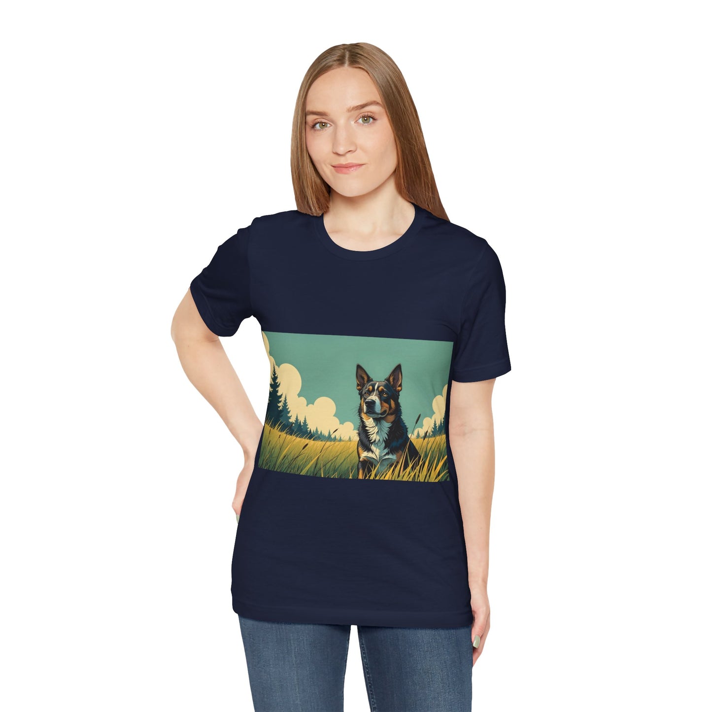 Adorable Dog comic style 3 Unisex Soft Tee| Cute Dog Lover's Shirt, Animal Graphic T-Shirt, Pet Themed Gift, Casual Wear