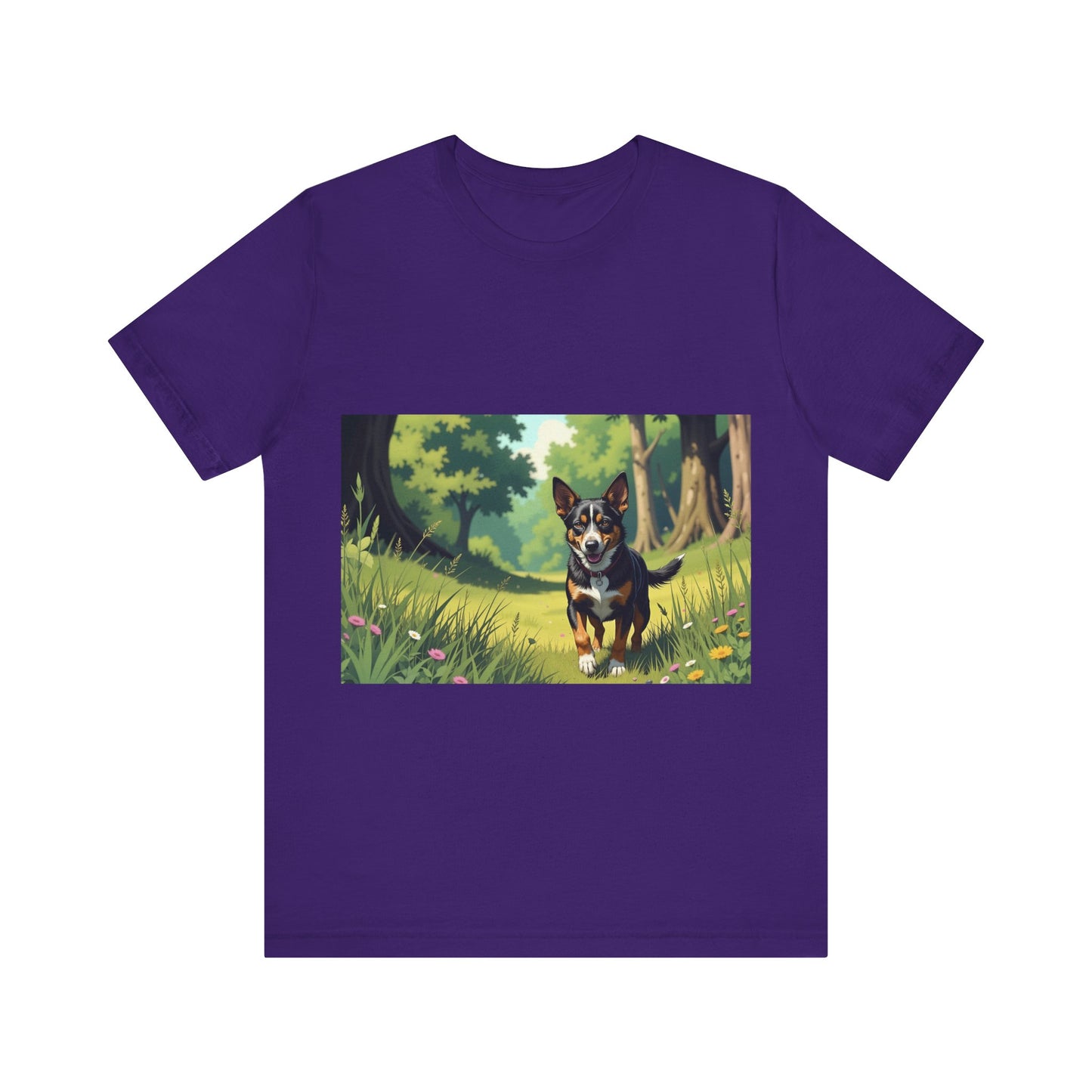Adorable Dog comic style 1 Unisex Soft Tee| Cute Dog Lover's Shirt, Animal Graphic T-Shirt, Pet Themed Gift, Casual Wear