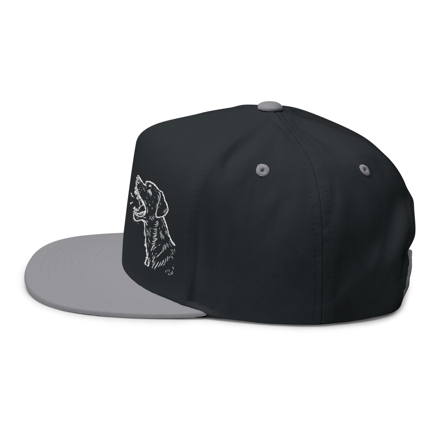 Stylish Dog Lover Flat Bill Cap style 1, Embroidered Hat for Pet Lovers, Dog Mom/Dad Gift, Casual Attire Accessory, Unique Cap for Everyday Wear