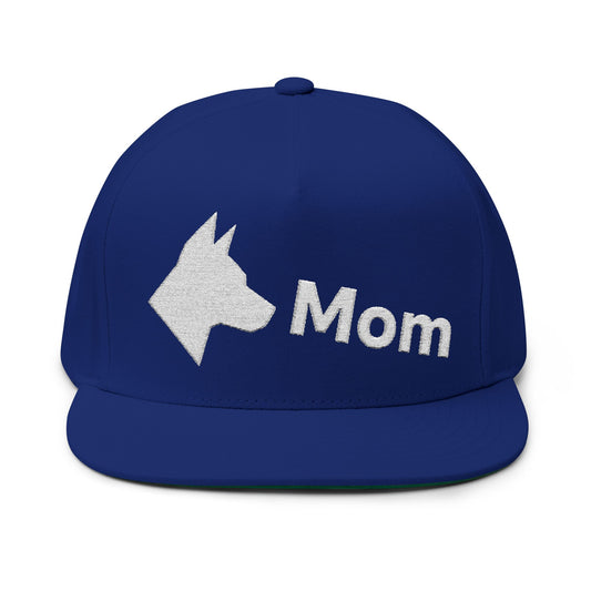 Stylish Embroidered Dog Mom Flat Bill Cap style 3