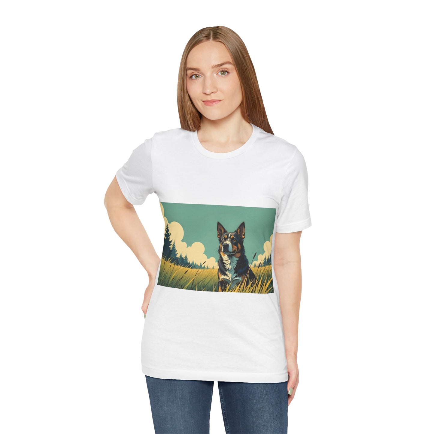 Adorable Dog comic style 3 Unisex Soft Tee| Cute Dog Lover's Shirt, Animal Graphic T-Shirt, Pet Themed Gift, Casual Wear