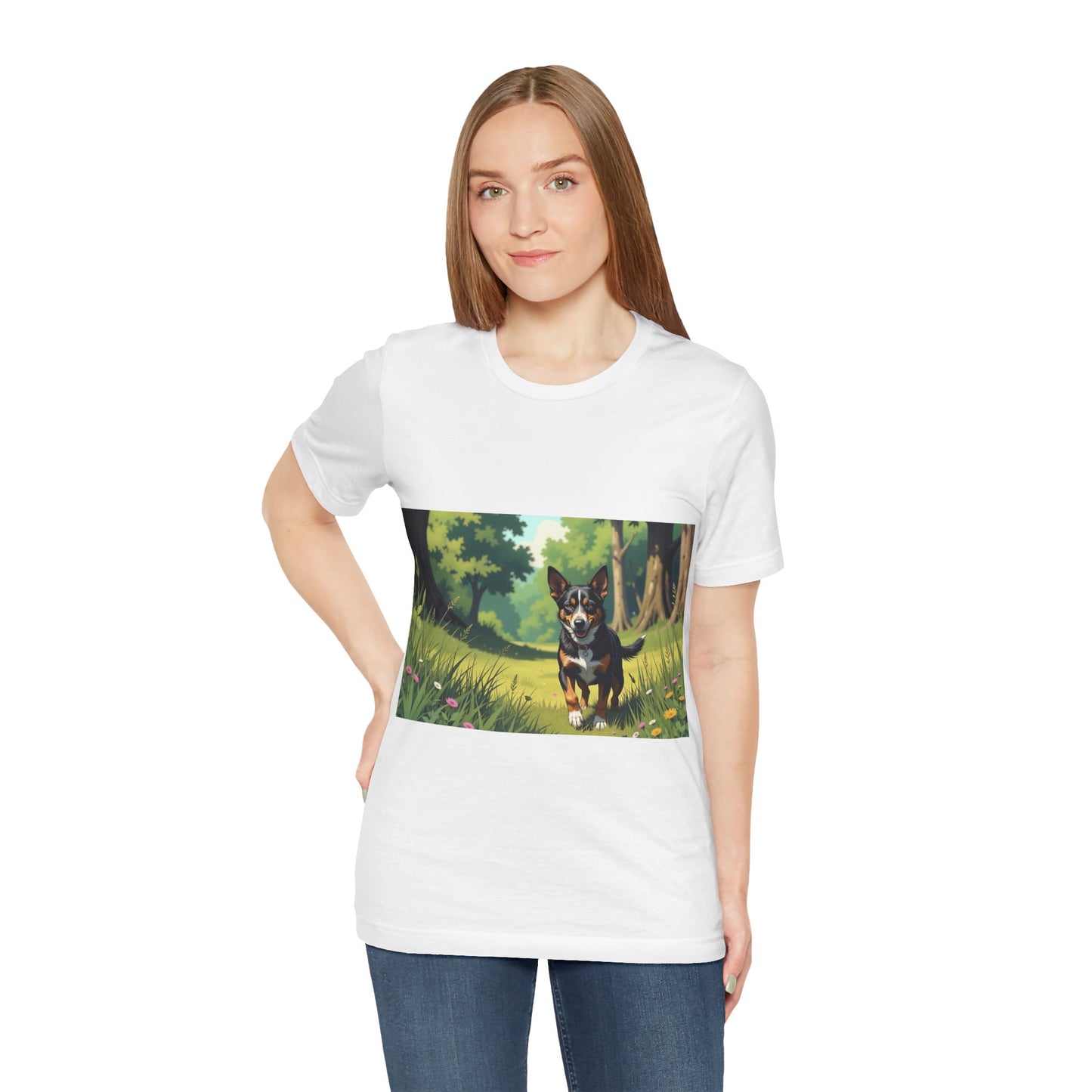 Adorable Dog comic style 1 Unisex Soft Tee| Cute Dog Lover's Shirt, Animal Graphic T-Shirt, Pet Themed Gift, Casual Wear