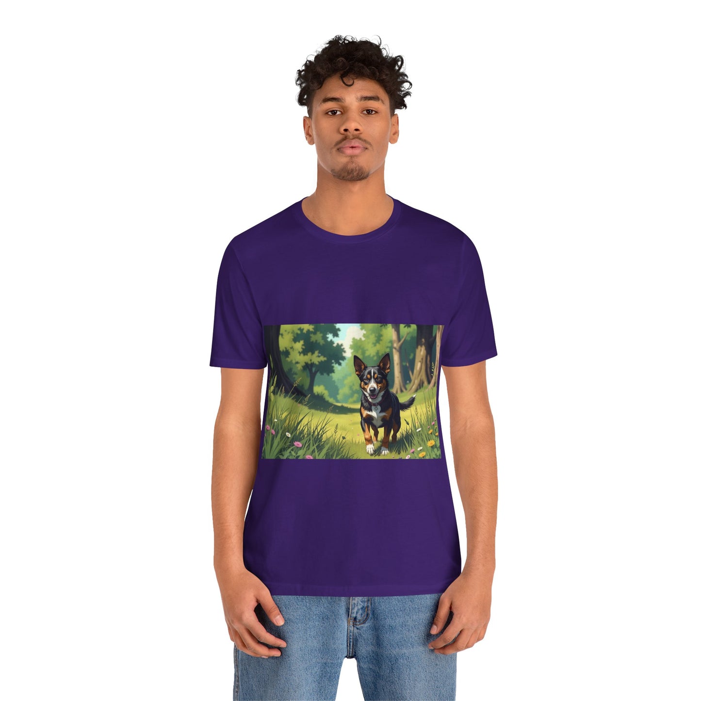 Adorable Dog comic style 1 Unisex Soft Tee| Cute Dog Lover's Shirt, Animal Graphic T-Shirt, Pet Themed Gift, Casual Wear