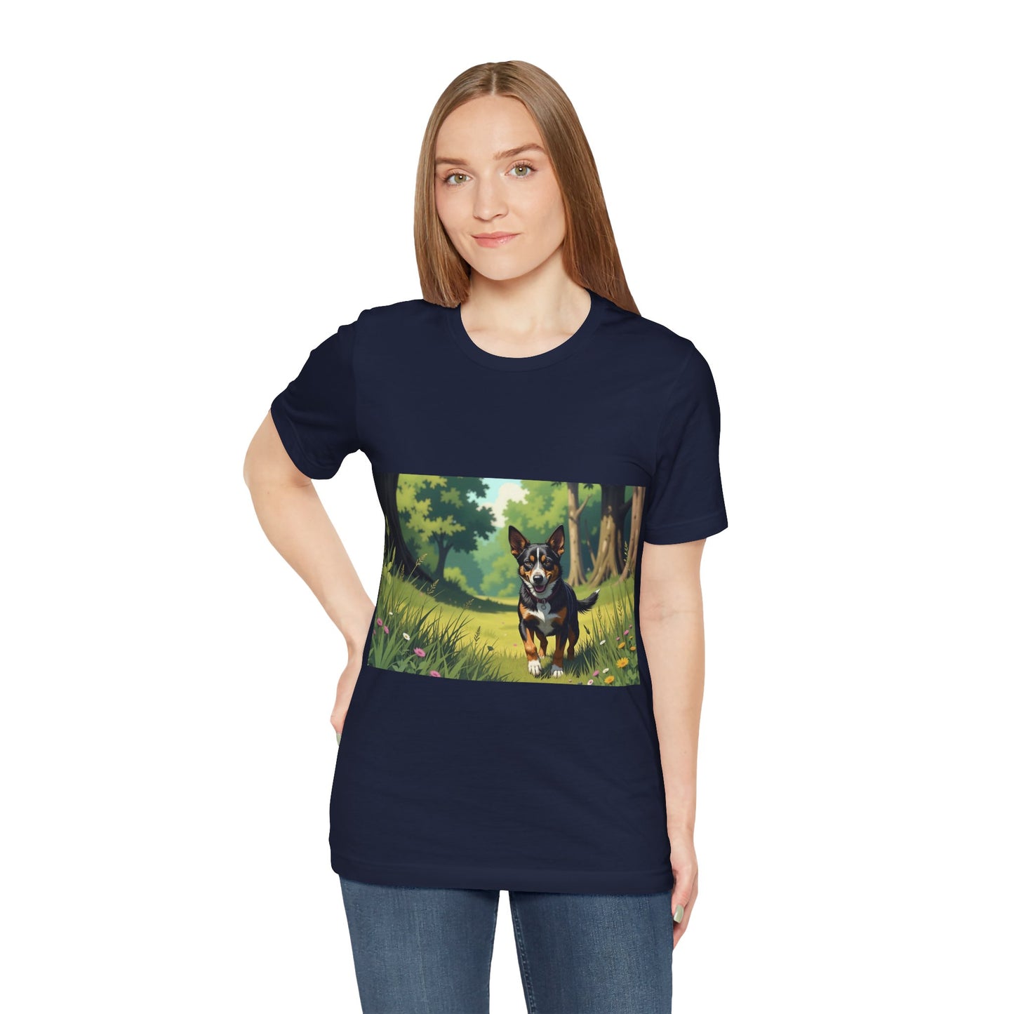 Adorable Dog comic style 1 Unisex Soft Tee| Cute Dog Lover's Shirt, Animal Graphic T-Shirt, Pet Themed Gift, Casual Wear
