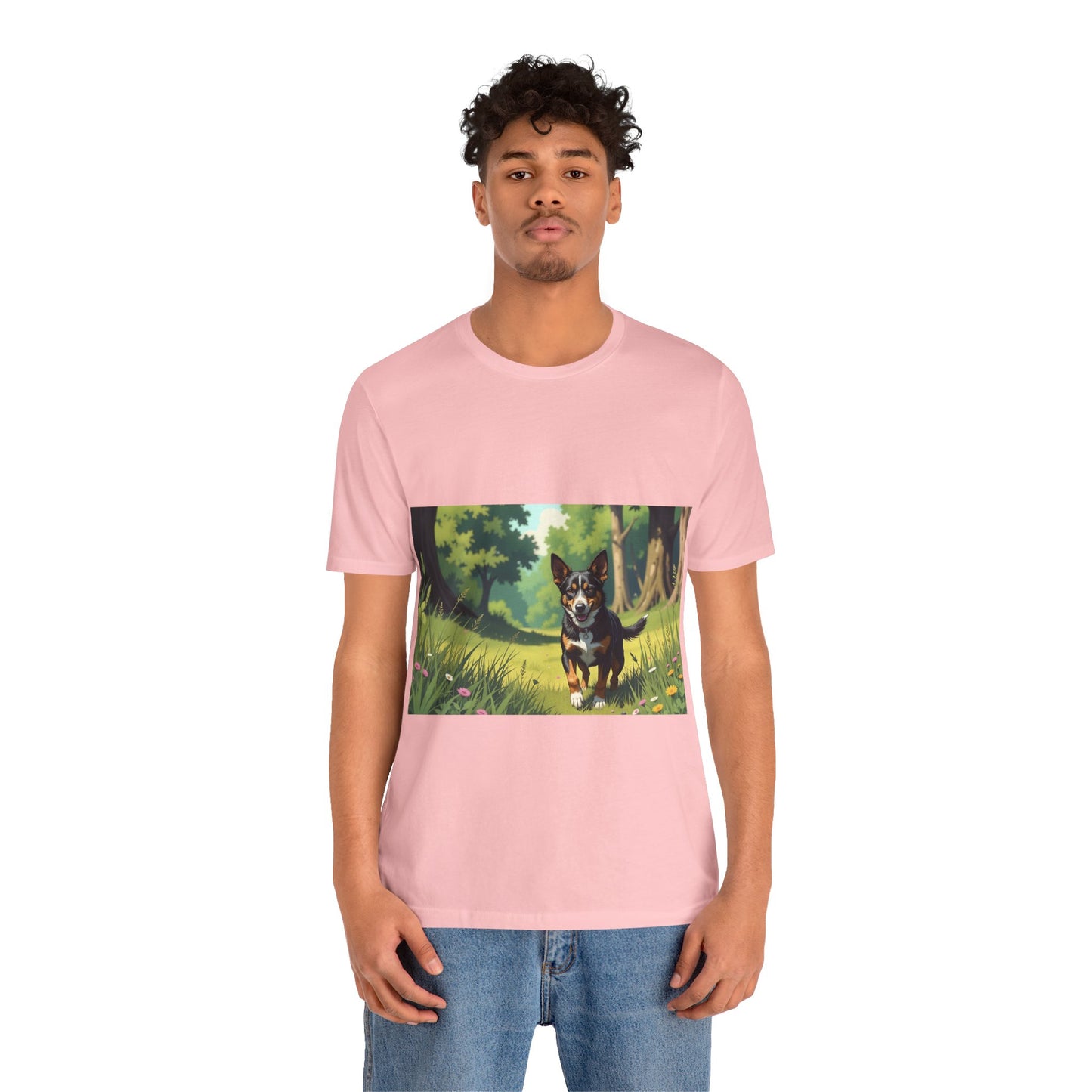 Adorable Dog comic style 1 Unisex Soft Tee| Cute Dog Lover's Shirt, Animal Graphic T-Shirt, Pet Themed Gift, Casual Wear