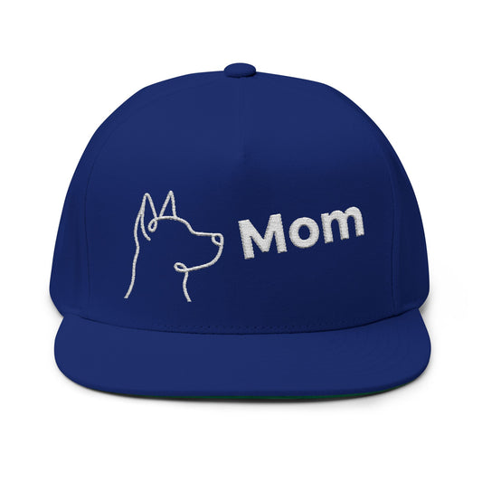 Stylish Embroidered Dog Mom Flat Bill Cap style 2
