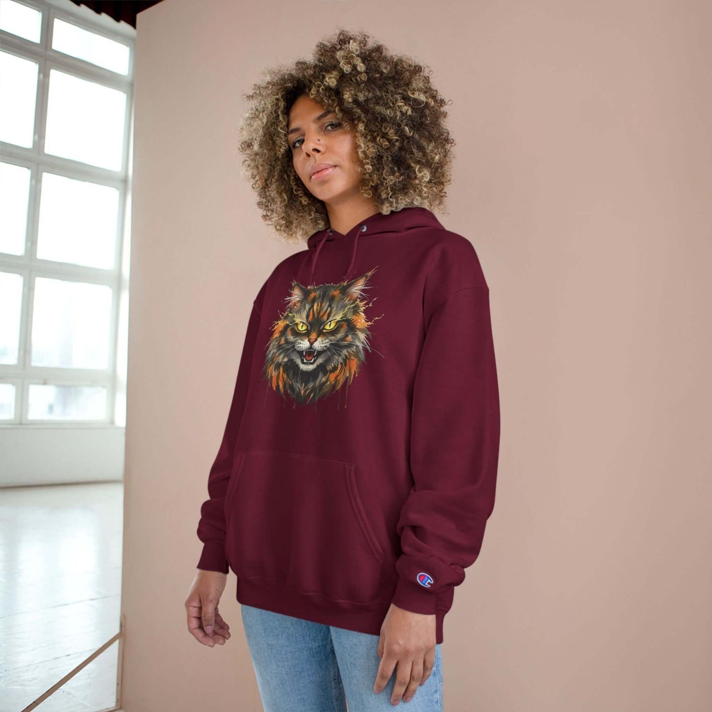 Mad Cat Men and Women Champion Hoodie style 1